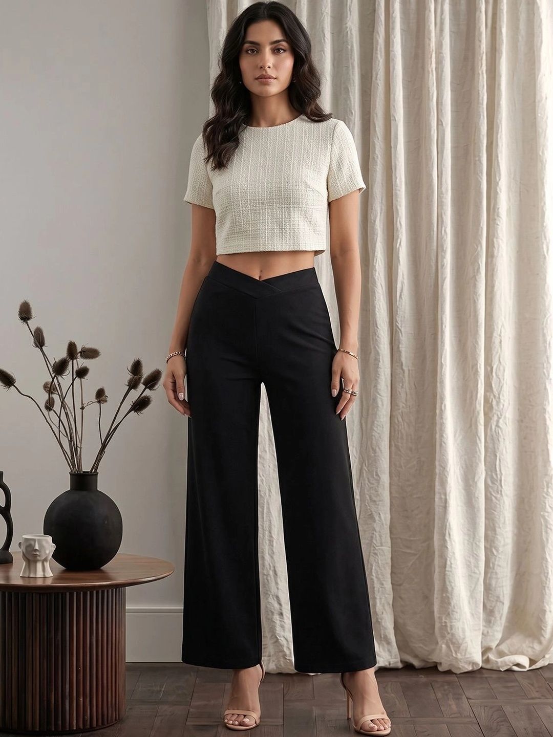 Moda Rapido Women Comfort High-Rise Trousers-picture-17