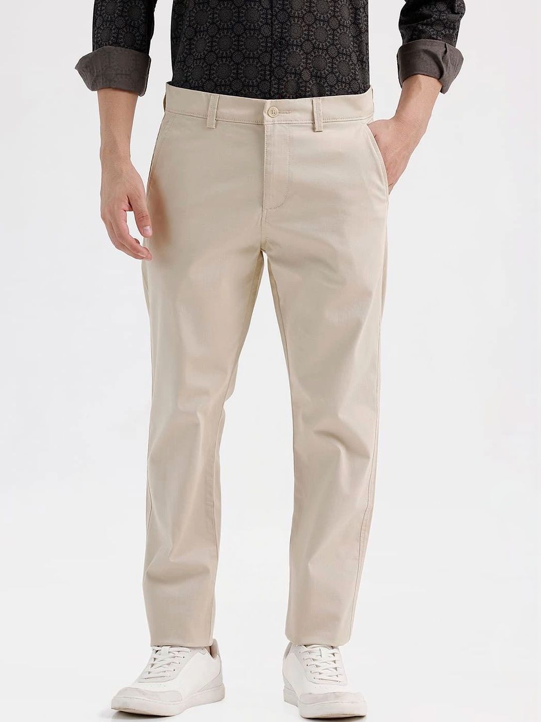 Basics Men Tapered Fit Trousers-picture-55