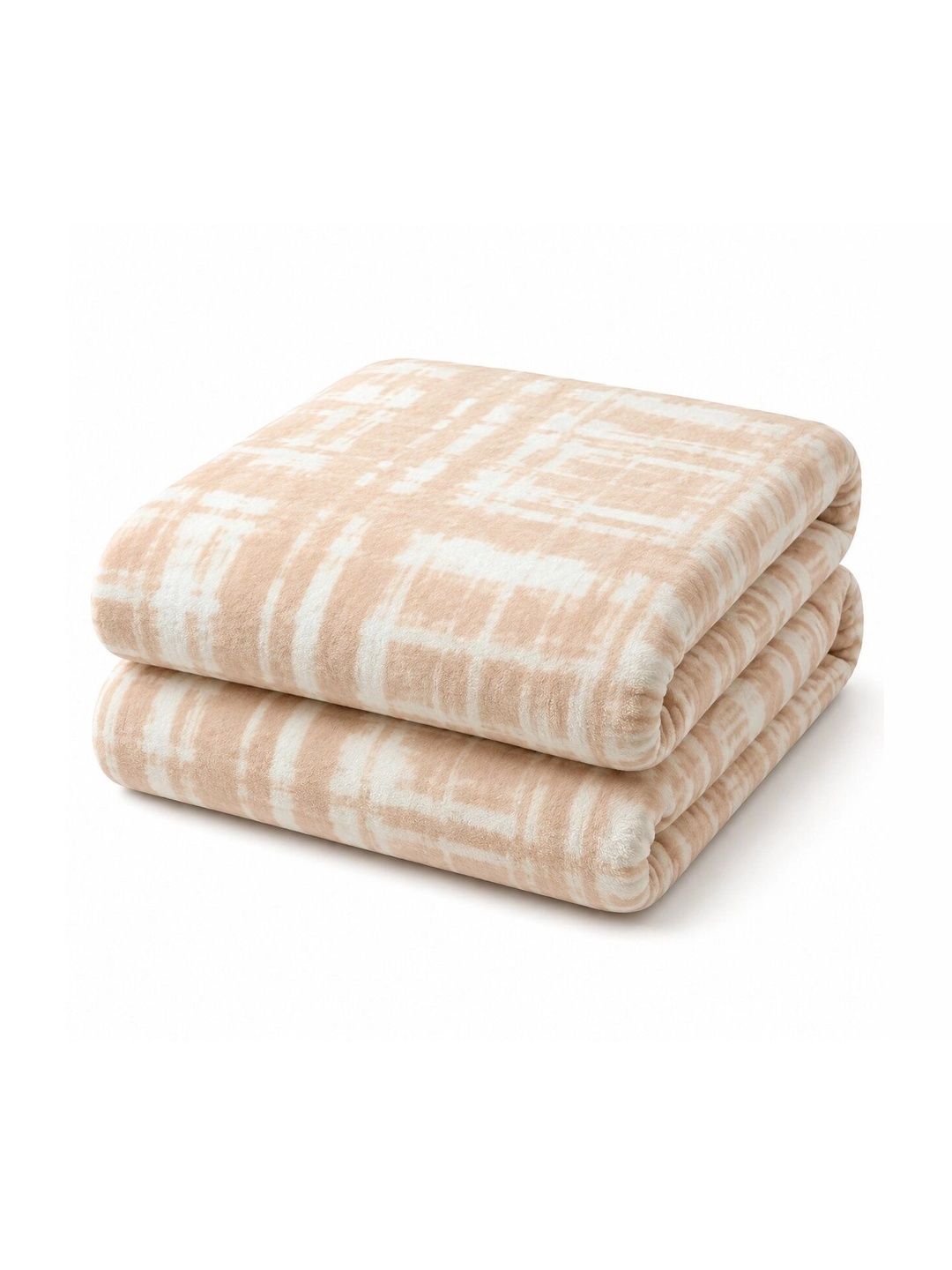 Nivasam Peach-Coloured Fleece AC Room 300 GSM Blanket-image-41