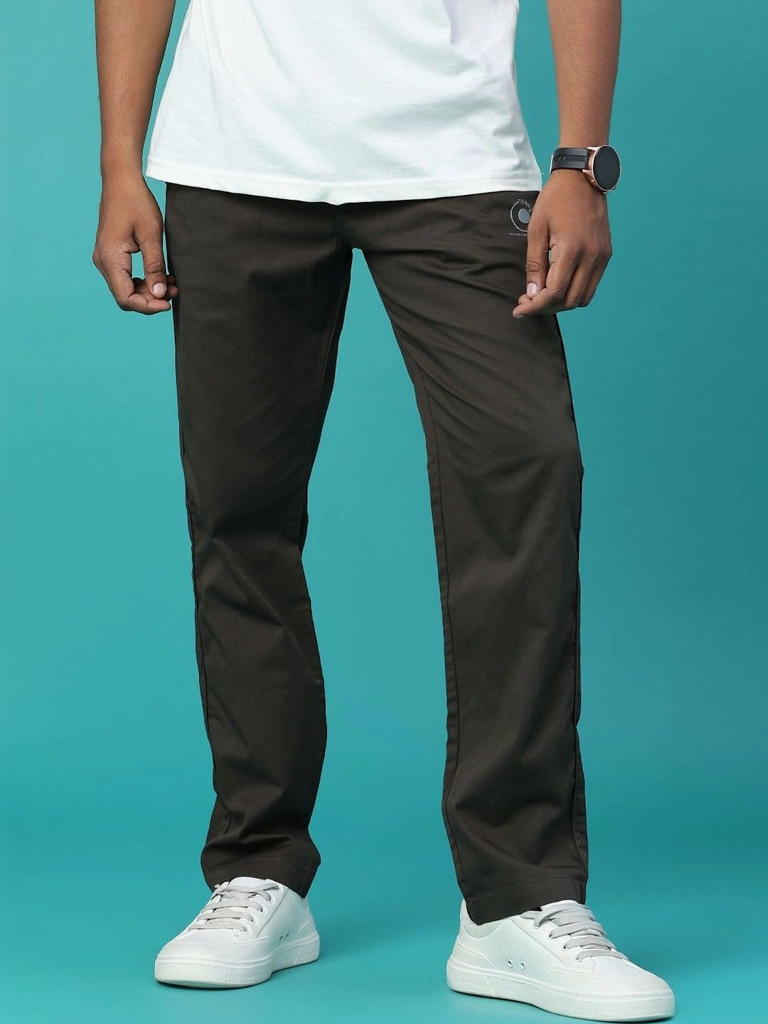 V-Mart Men Regular Fit Brand Logo Training Track Pants-picture-49