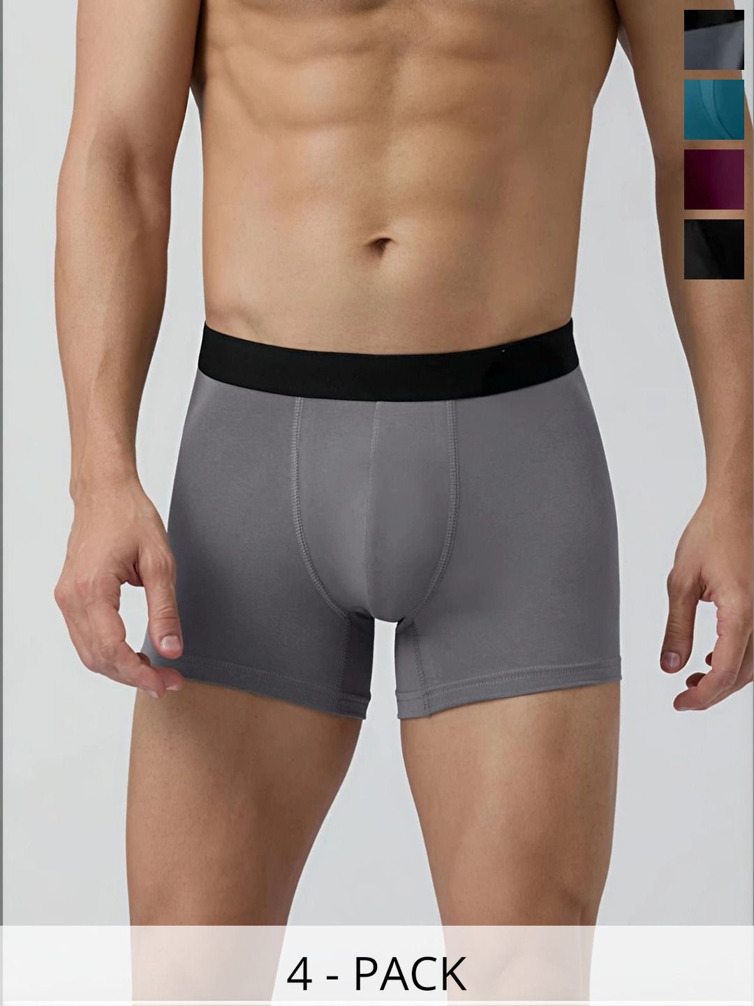 JISHVA Pack of 4 Solid Trunks-picture-48