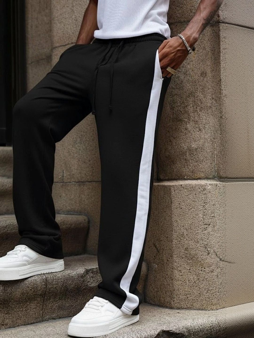 PROGENY Men Regular Fit Colourblocked Joggers-picture-10