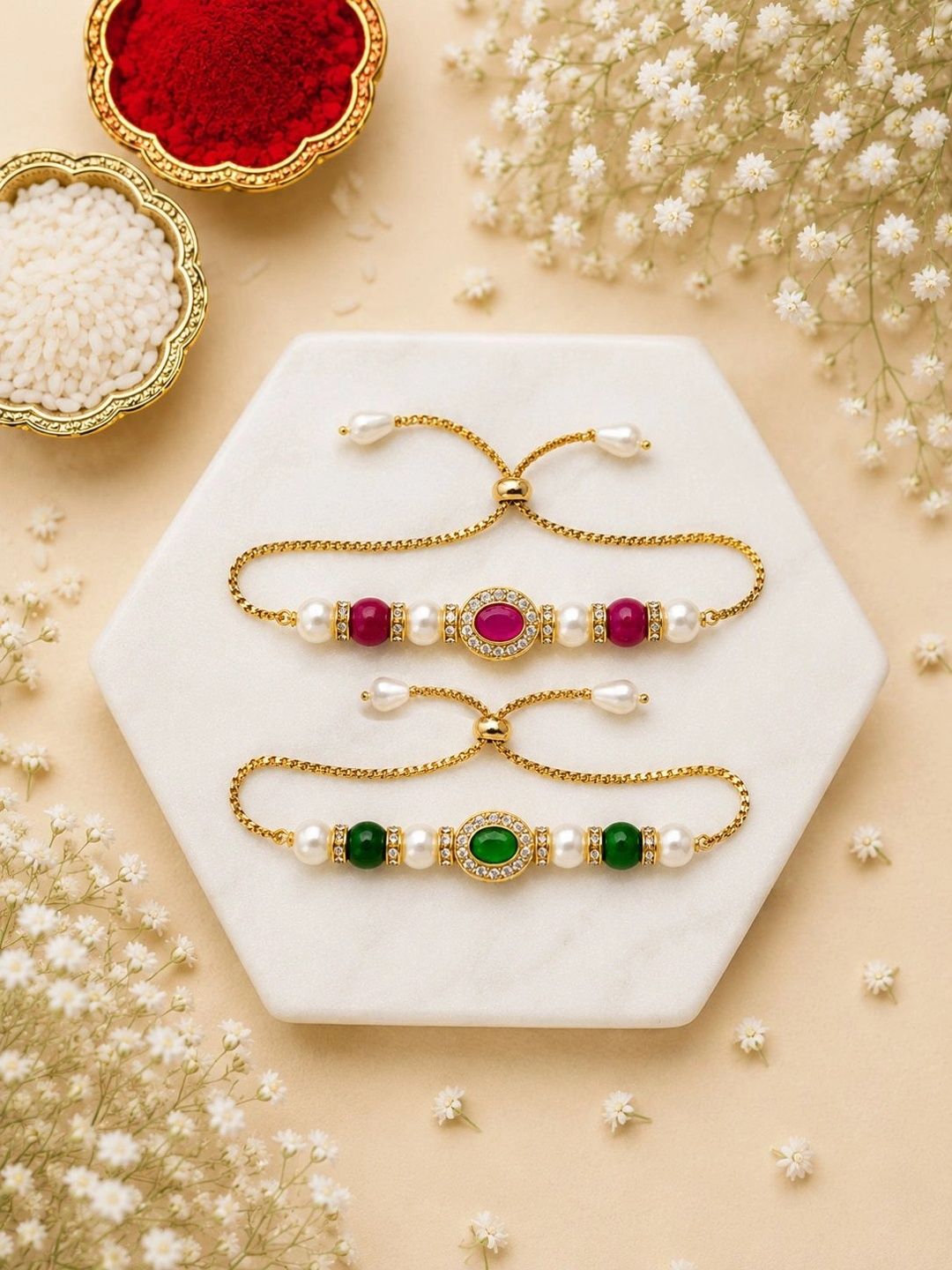 ASIDEA Set Of 2 Rakhi Gift Set-image-27