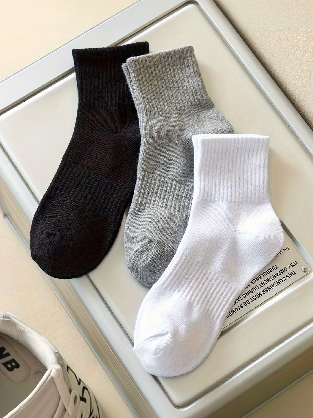 BEAR&BEYOND Men Pack of 3 Cotton Assorted Above Ankle Socks-picture-32