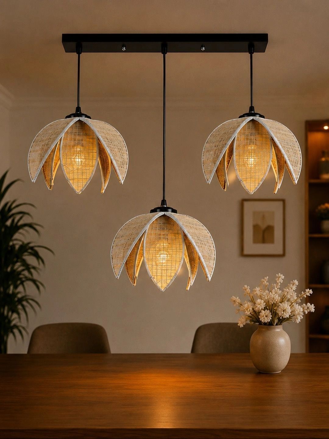 Myntra Elegant Homes Beige Textured Ceiling Lamp-image-41