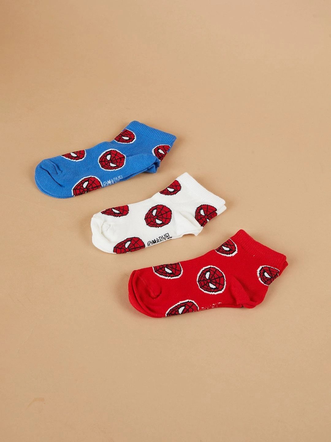 Fame Forever by Lifestyle Boys Pack of 3 Cotton Blend Assorted Patterned Ankle Length Socks-picture-52