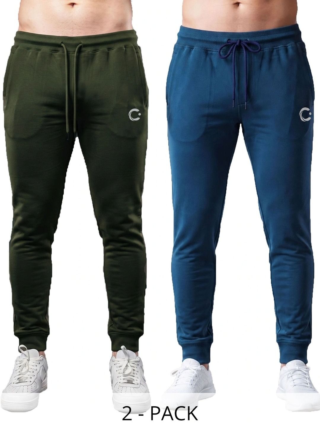 T.T. Men Pack of 2 Regular Fit Brand Logo Training Joggers-picture-29