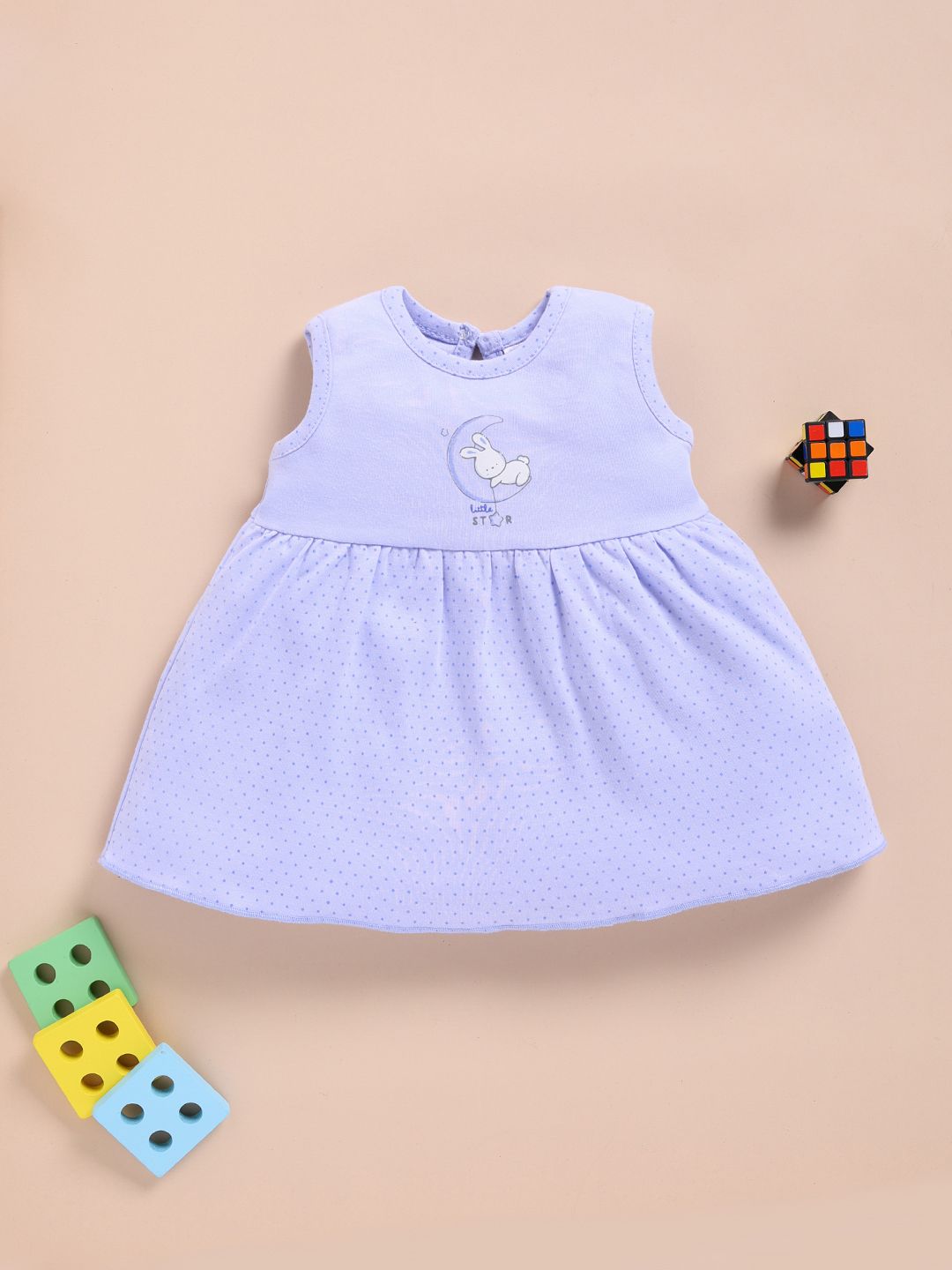 Simply Girls Polka Dot Print Pure Cotton A-Line Dress-picture-28