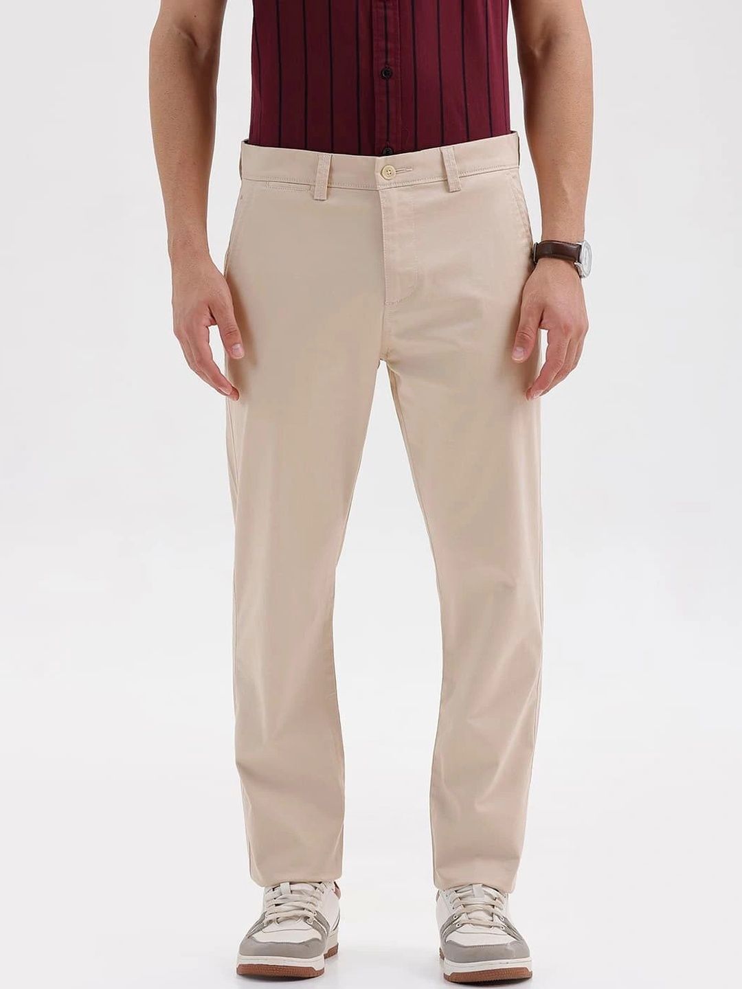 Basics Men Tapered Fit Trousers-picture-46