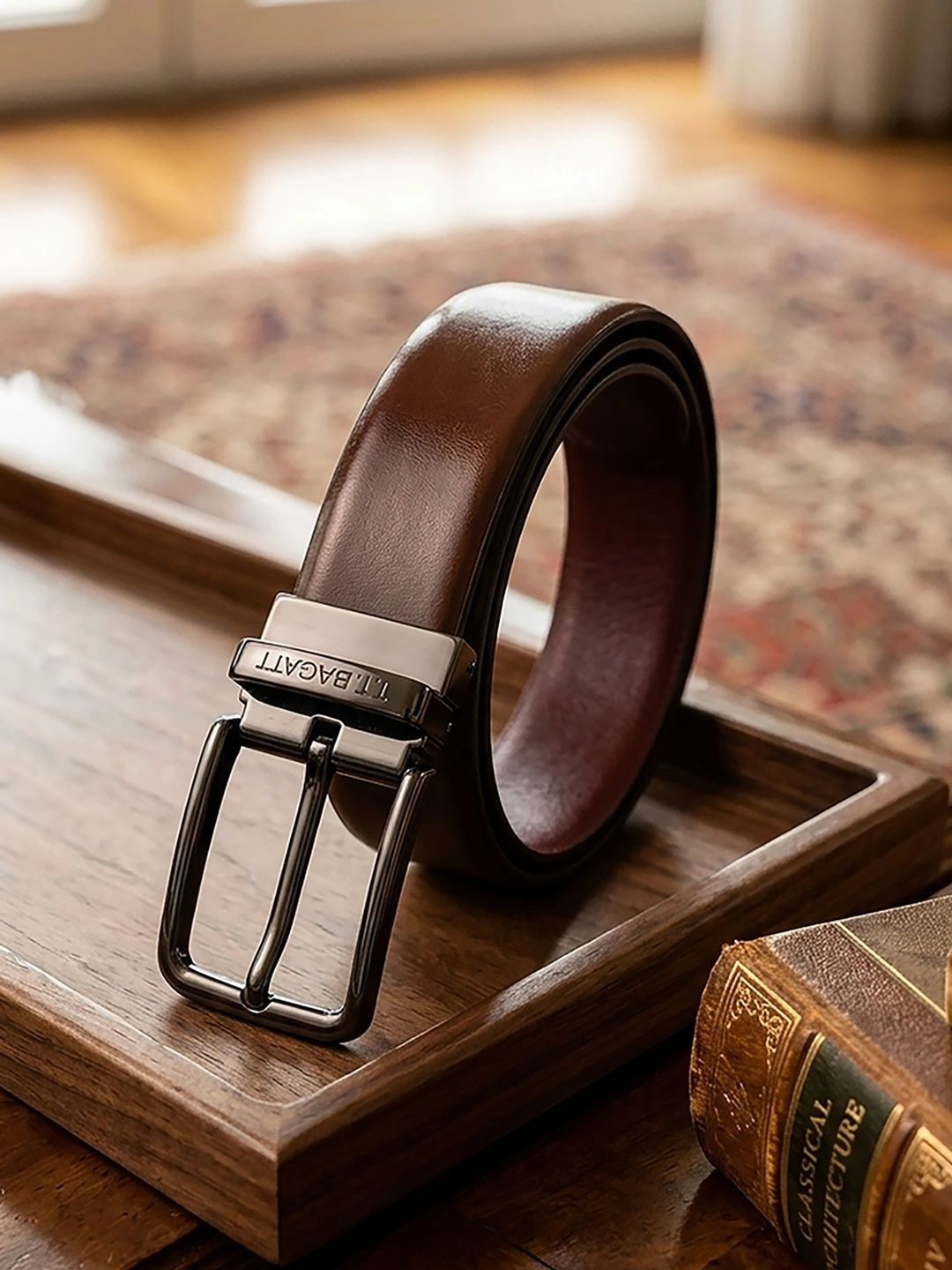 TT.BAGATT Men Leather Reversible Formal Belt-image-24