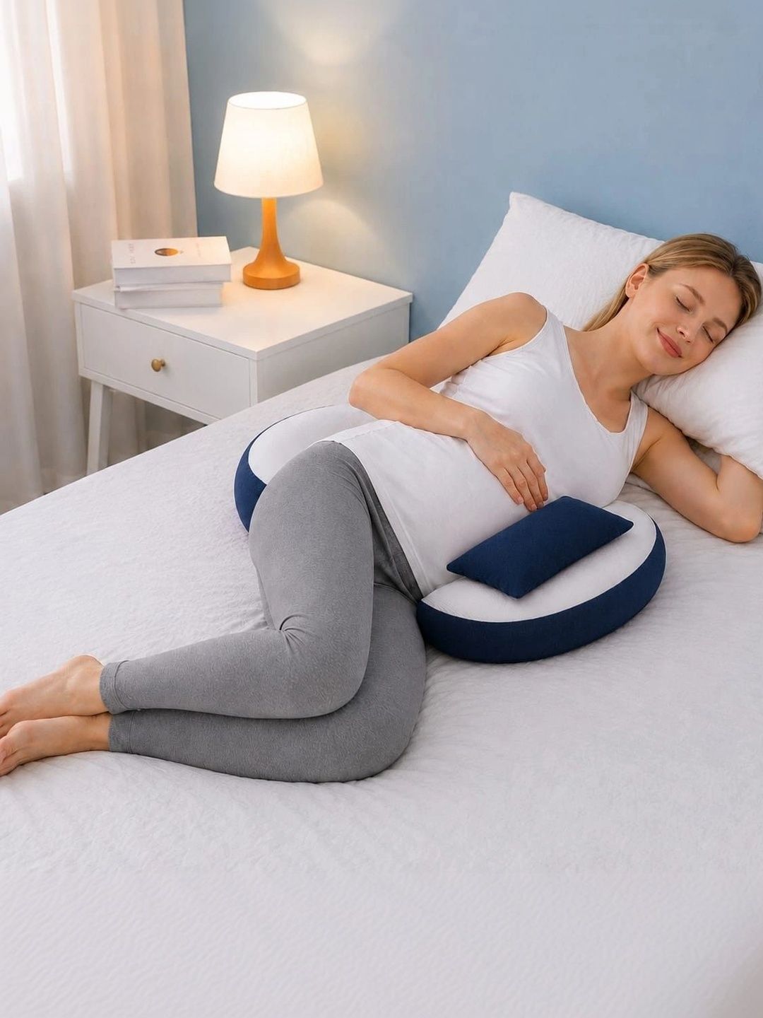 VRINDAKUL White Polyester Maternity Pillow-picture-41