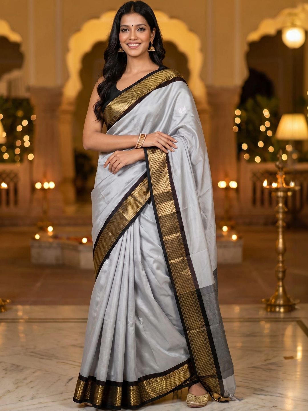 Anouk Rustic Zari Pure Cotton Kanjeevaram Saree