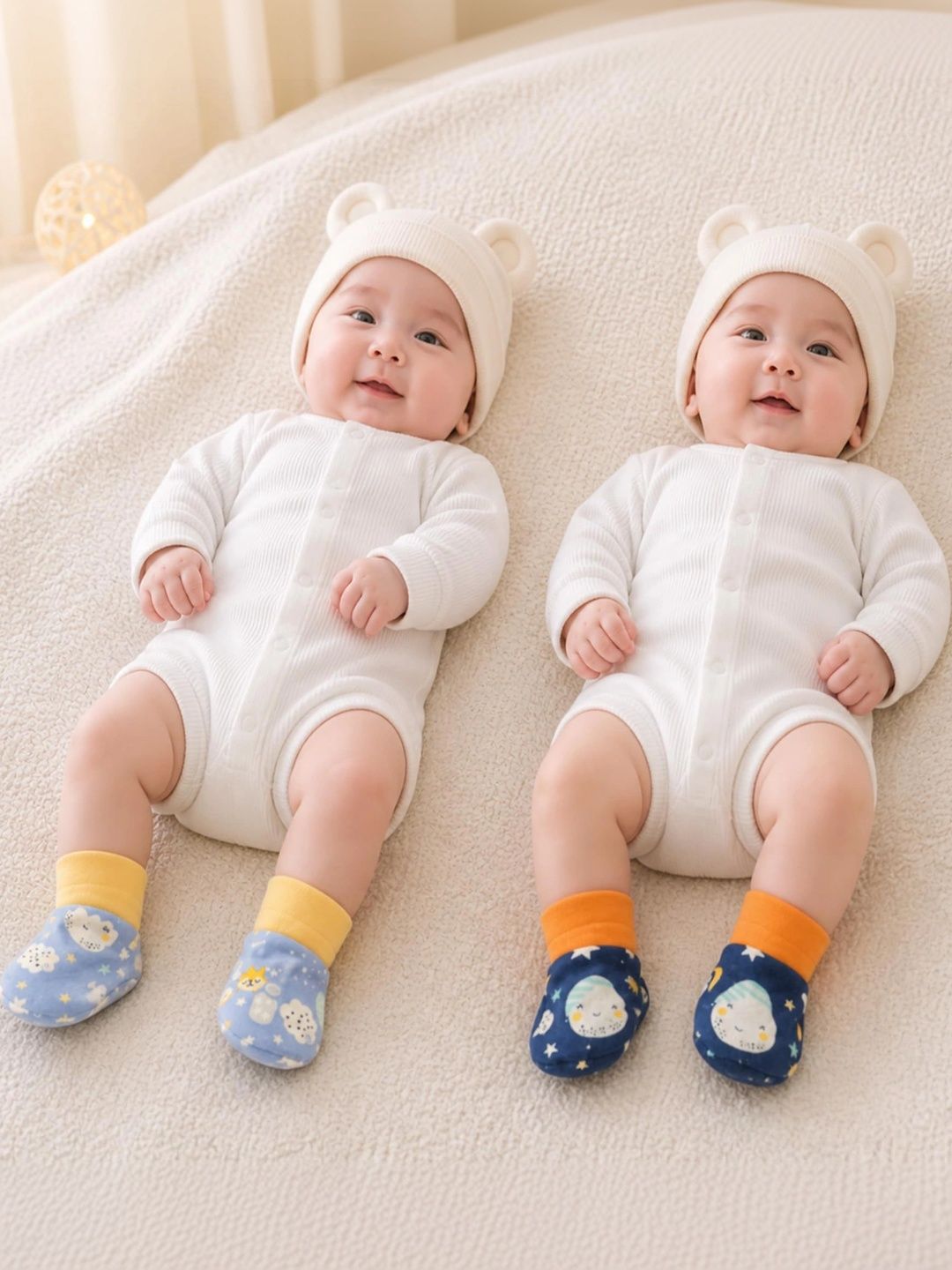 Adhigams Unisex Kids Cotton Booties-picture-15