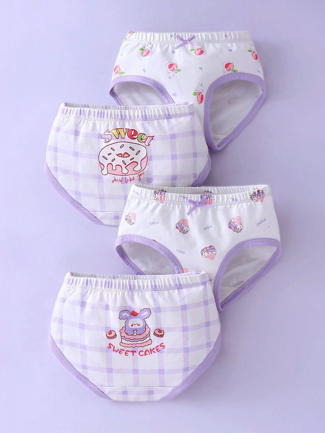 FOREVER FRIDAY Girls Printed Cotton Basic Briefs-picture-34