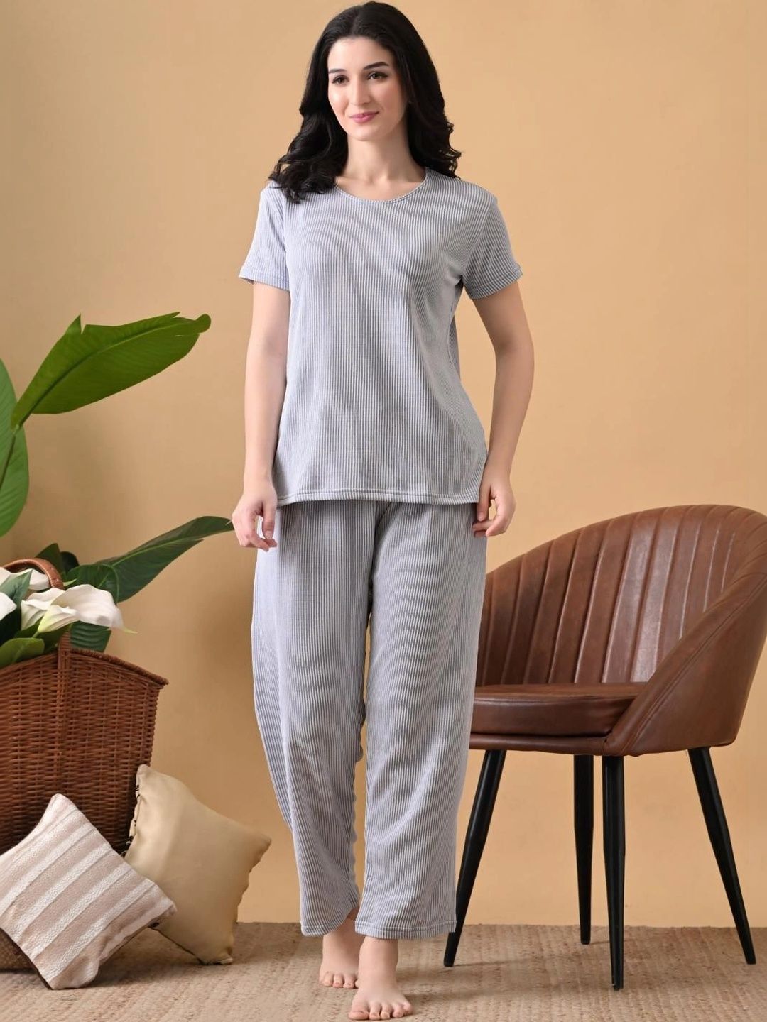 Lenissa Women Striped Night suit-picture-0