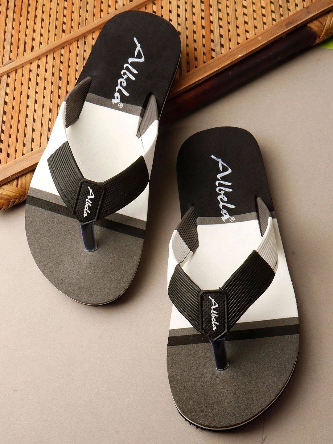 ALBELA Men Colourblocked Thong Flip-Flops-picture-24