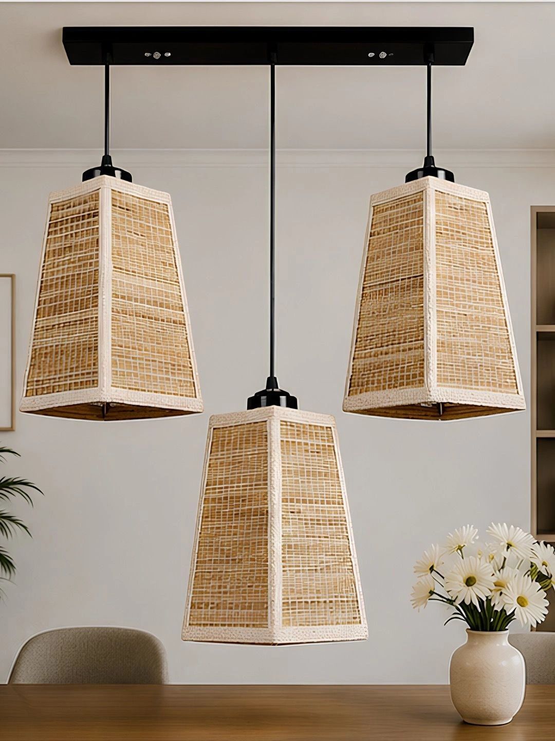 Myntra Elegant Homes Beige Textured Ceiling Lamp-picture-13