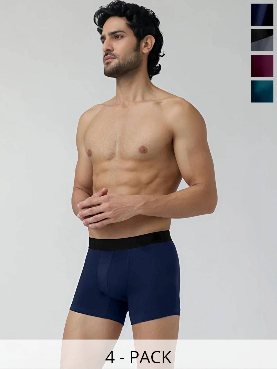 JISHVA Pack of 4 Solid Trunks-picture-35