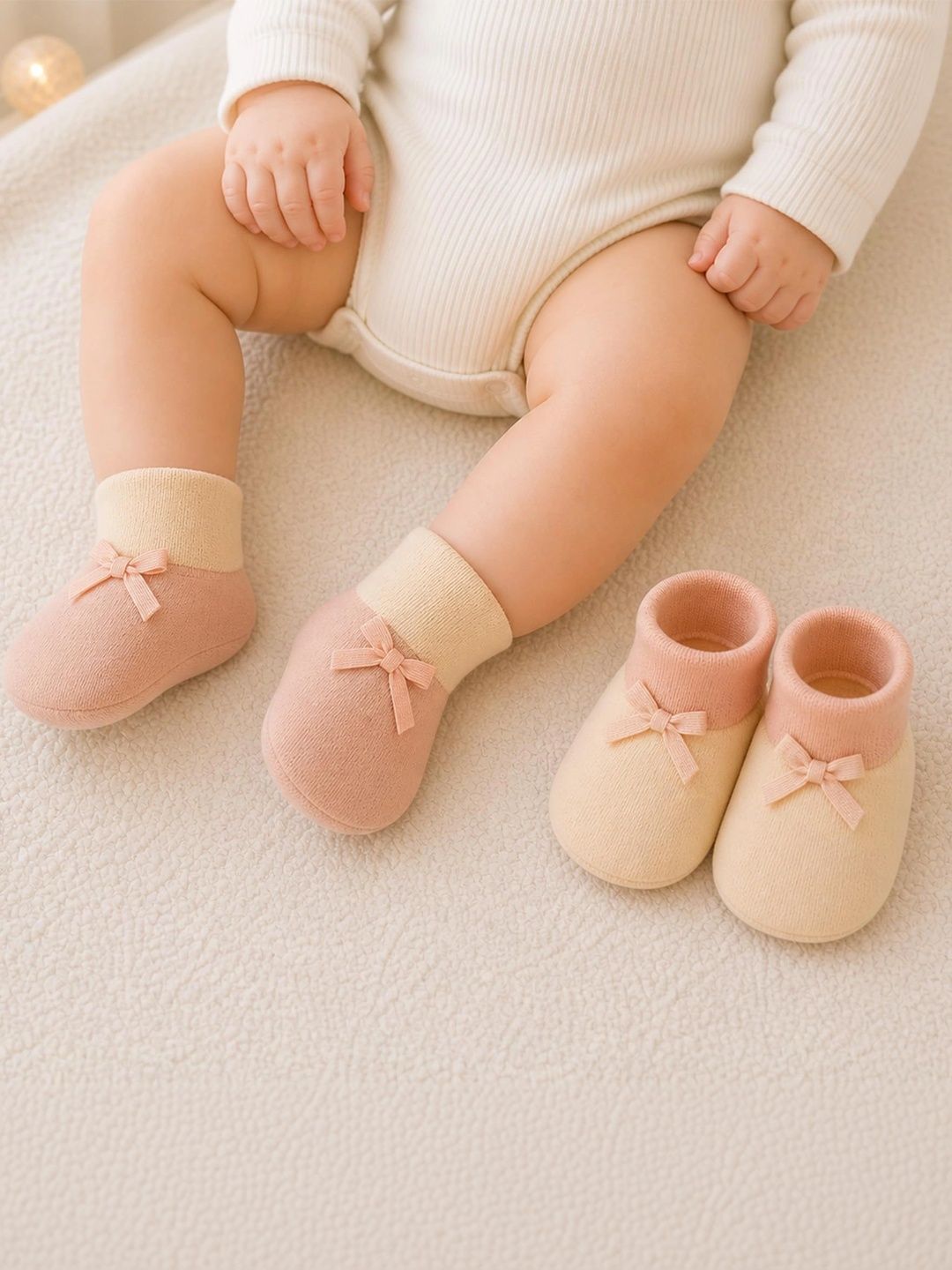 Adhigams Unisex Kids Cotton Booties-picture-11
