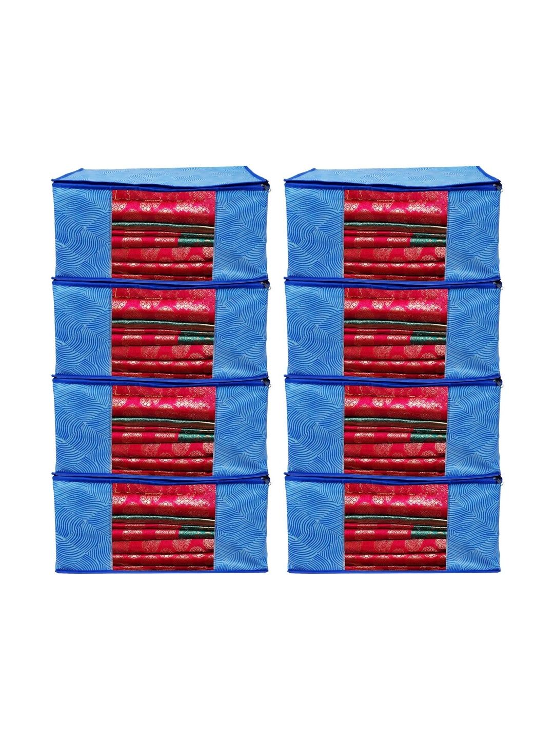 ANKIT INTERNATIONAL Blue Set of 6 Reusable Multi-Utility Organisers-picture-49