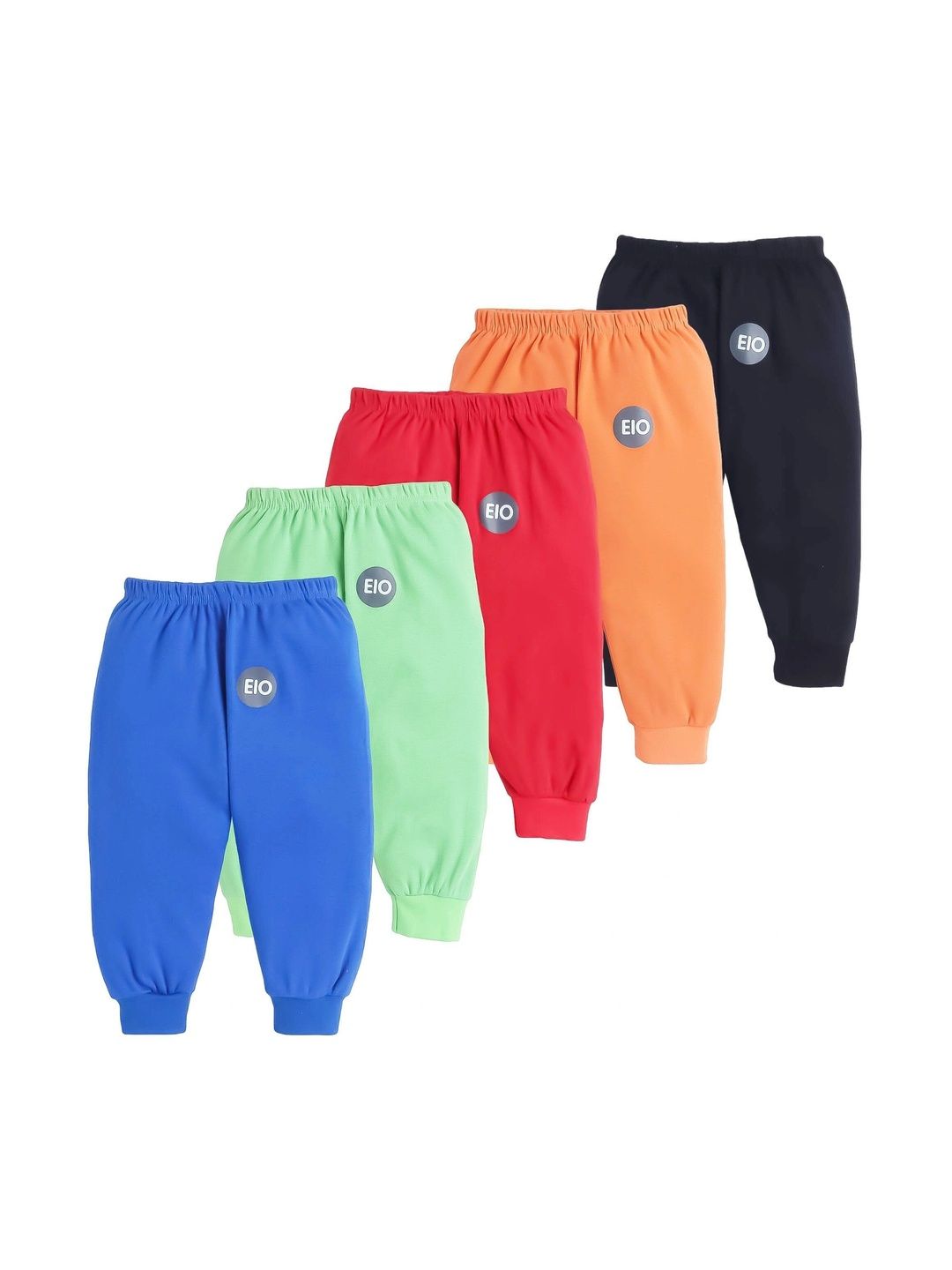 EIO Kids Pack of 5 Printed Cotton Joggers-picture-24