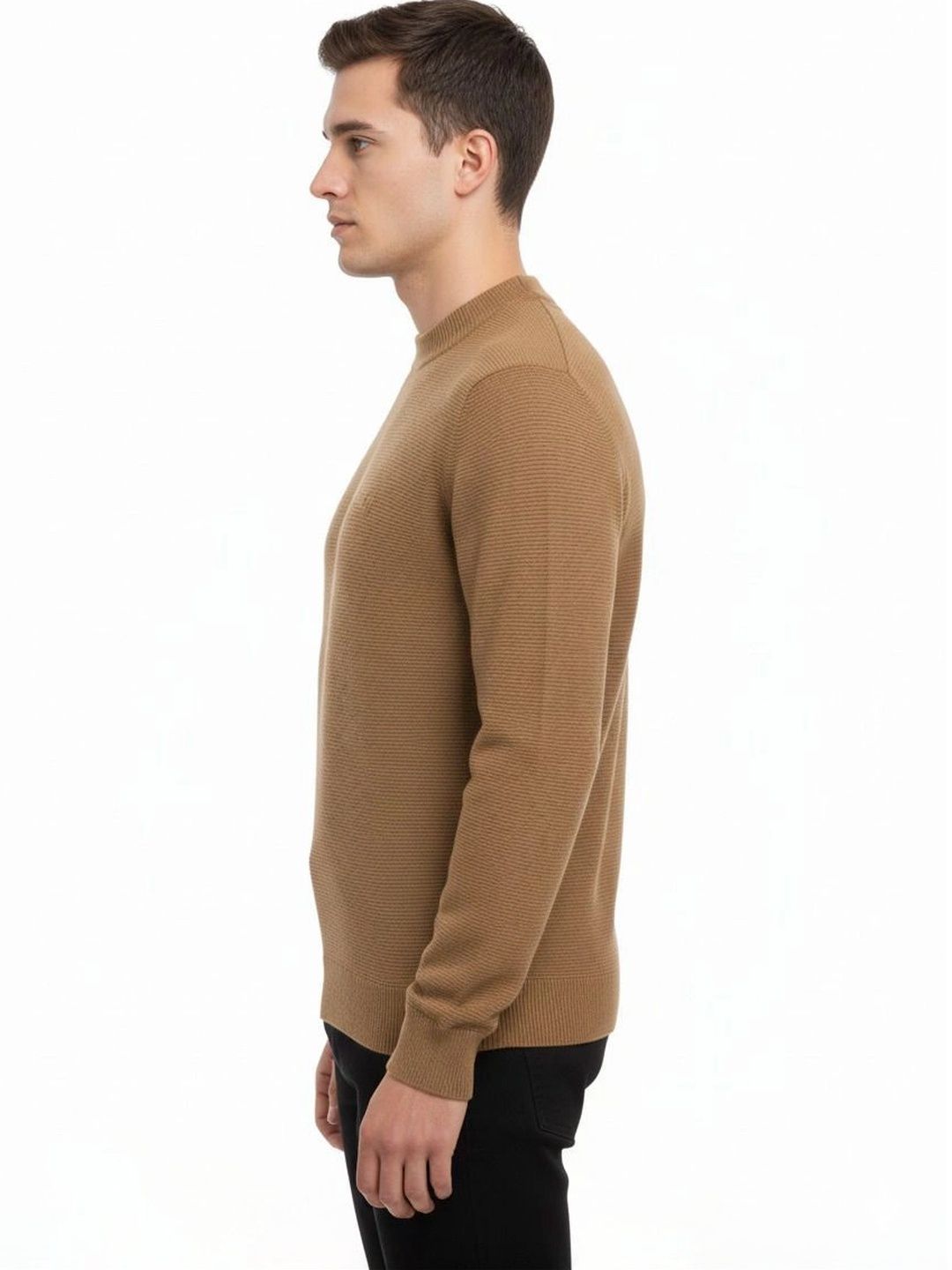 VOMAZO Men Ribbed Woollen Pullover-picture-36