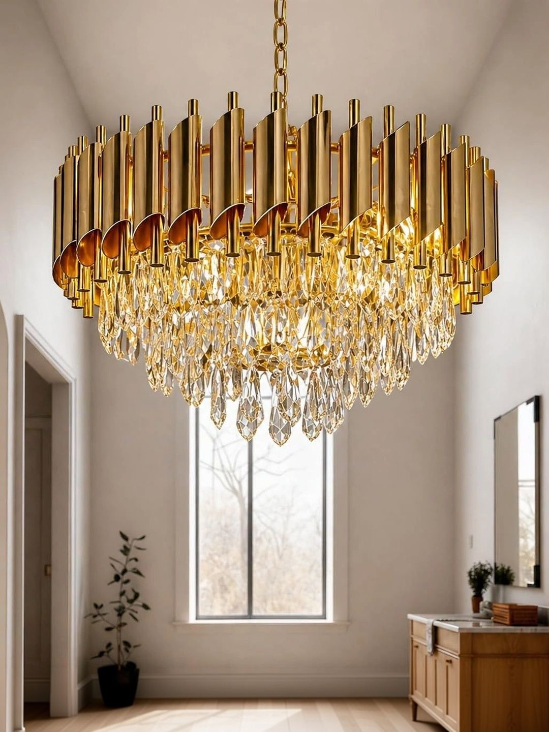 Murphy Gold-Toned Textured Aluminium Contemporary Ceiling Lamp-picture-21