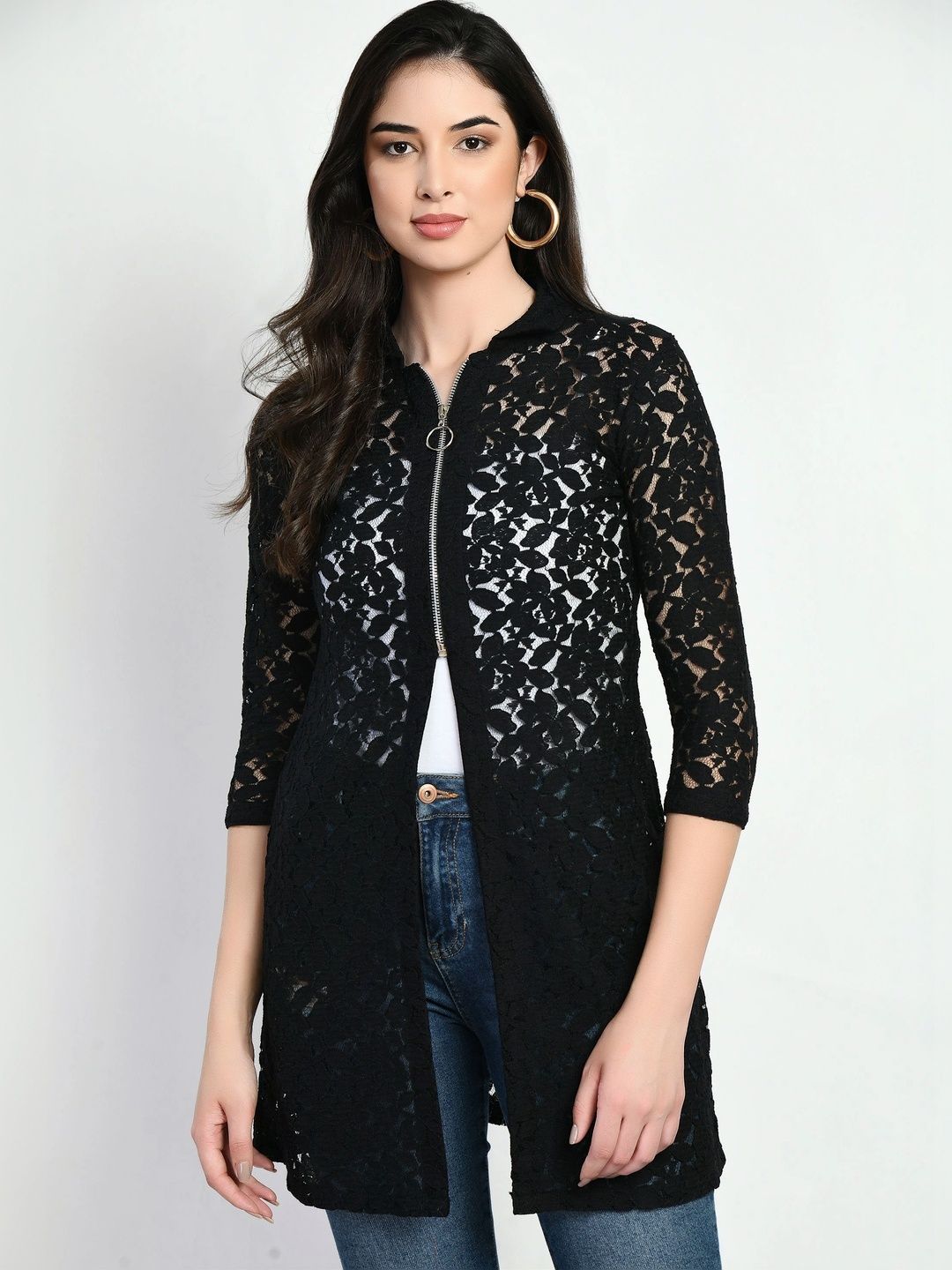 RAYWOS Women Longline Sheer Shrug-picture-52