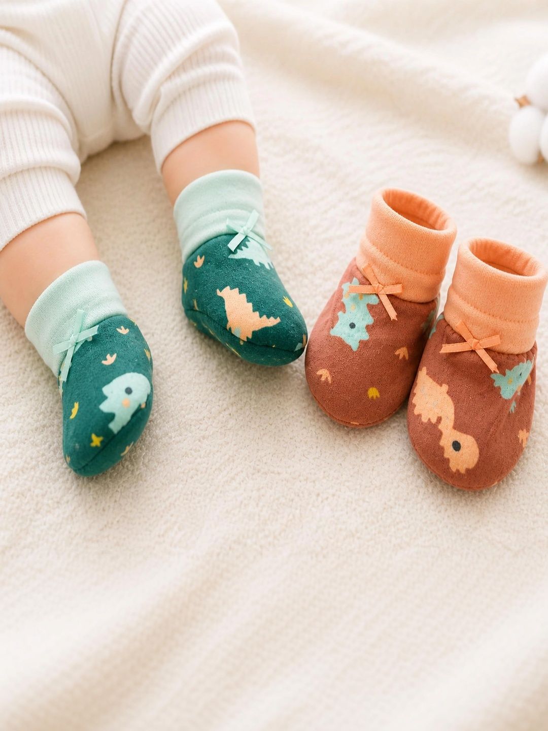 Adhigams Unisex Kids Cotton Booties-picture-58