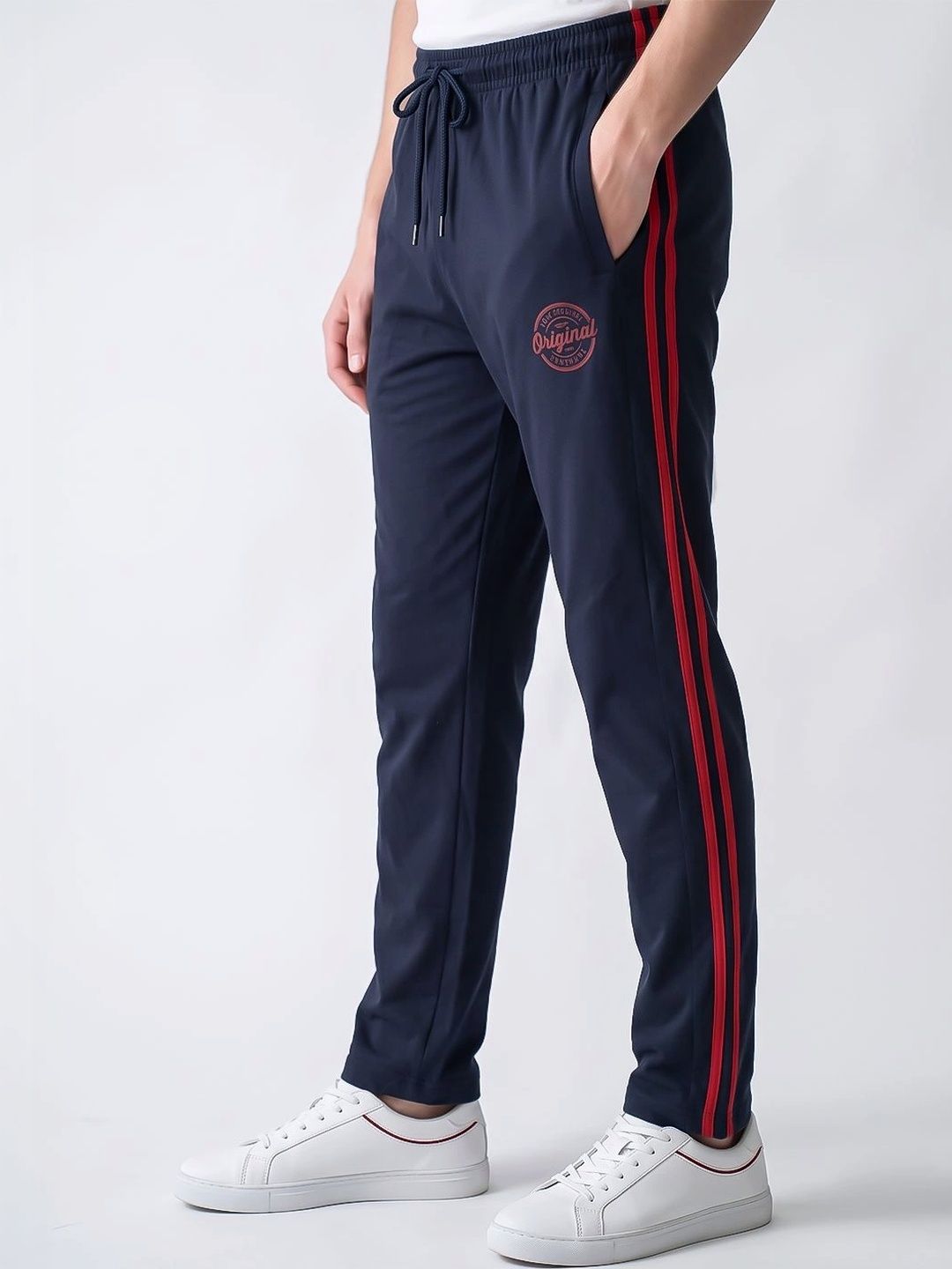 24 Street Men Regular Fit Brand Logo Training Track Pants-picture-19