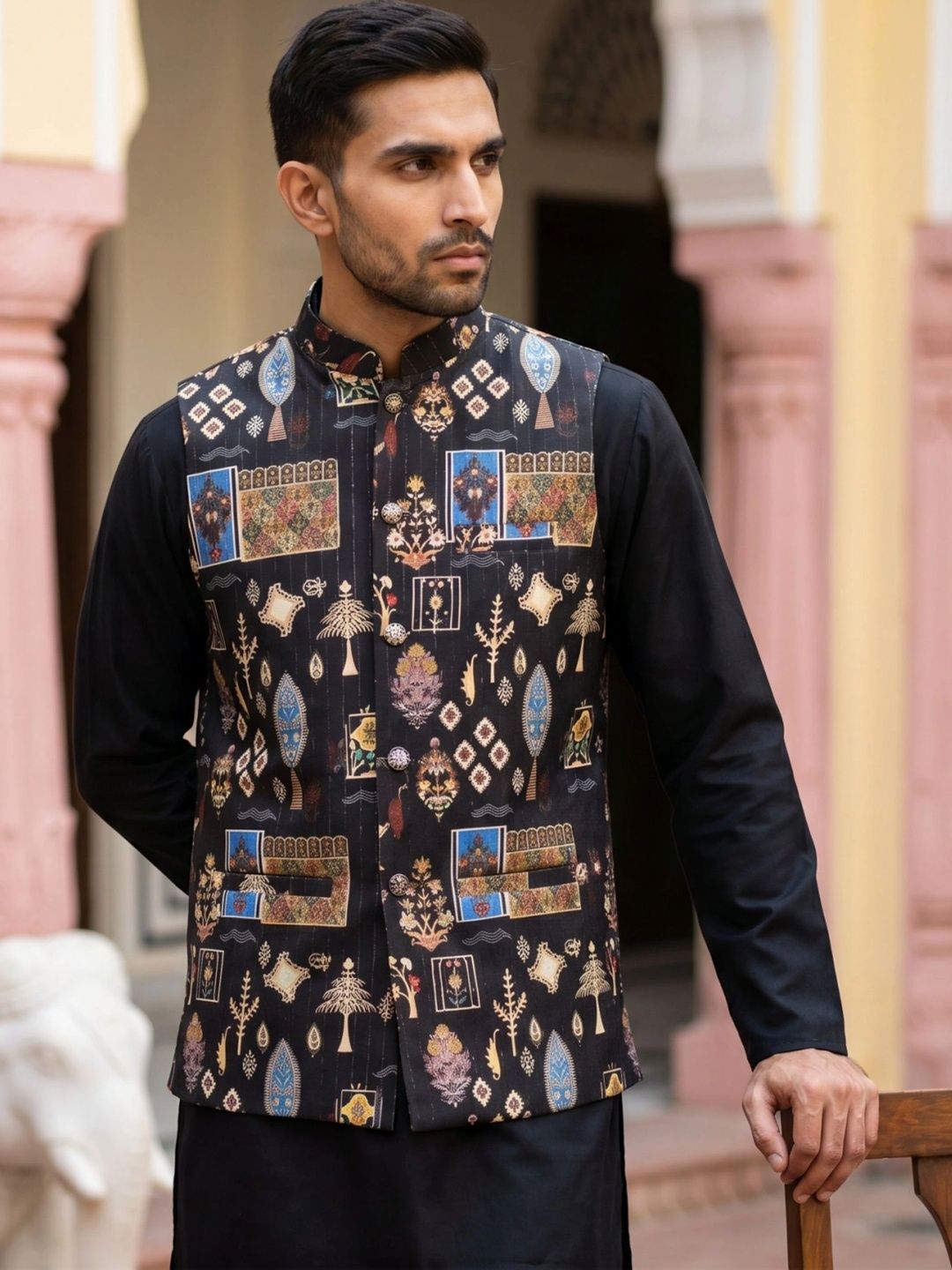 Jompers Printed Nehru Jackets-picture-19