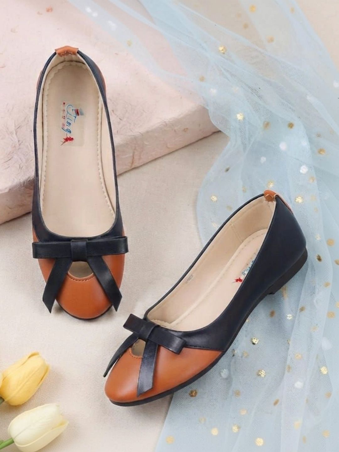 Tiny Bugs Colourblocked Round Toe Slip-On Ballerinas-picture-23