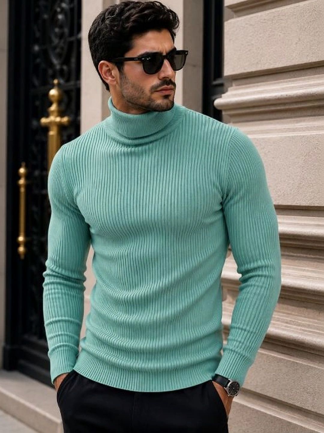 CATBUNNY Men Ribbed Woollen Pullover-picture-23