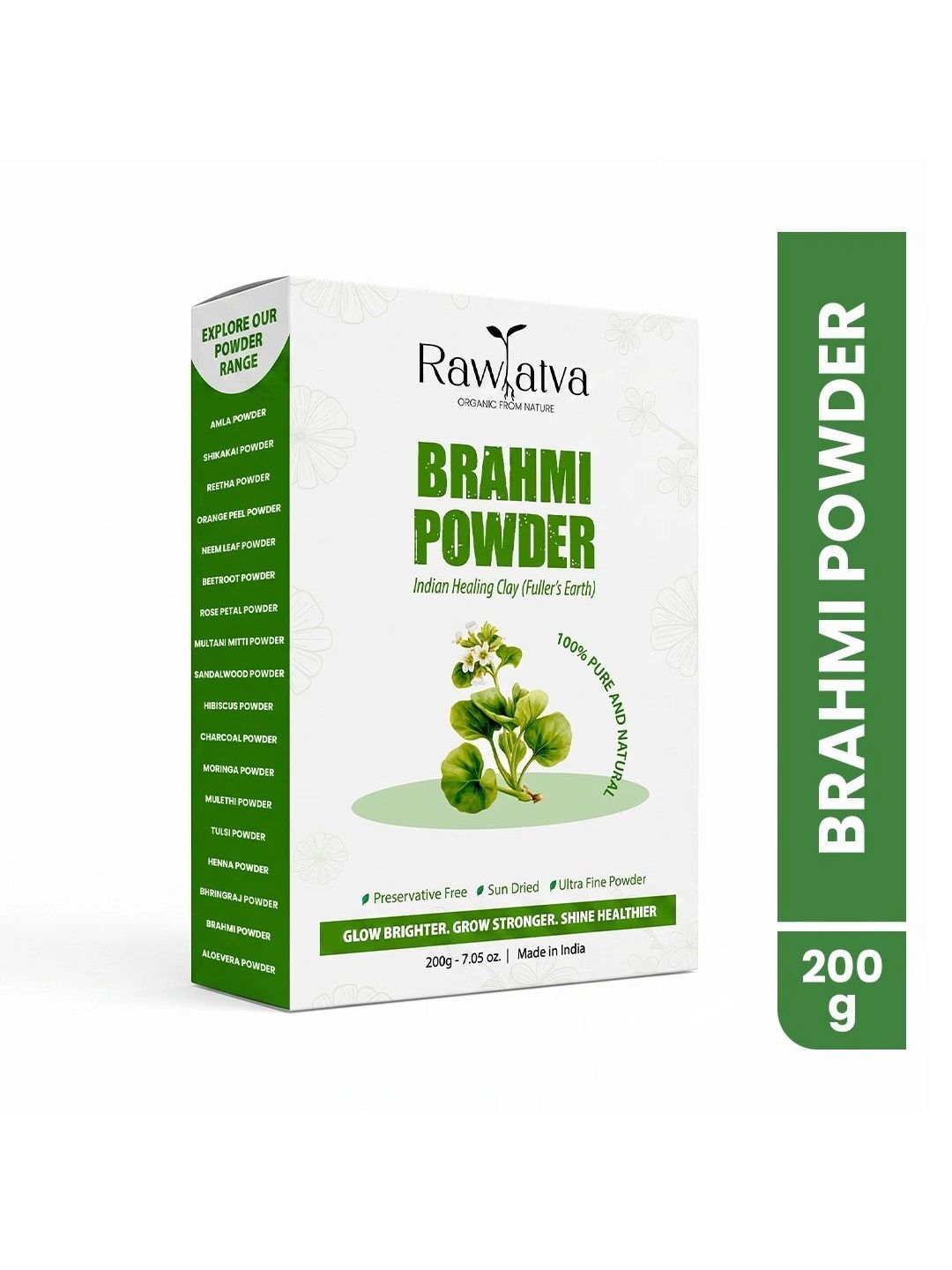 RAWTATVA Brahmi Face Pack & Hair Care Powder- 200 g-image-37