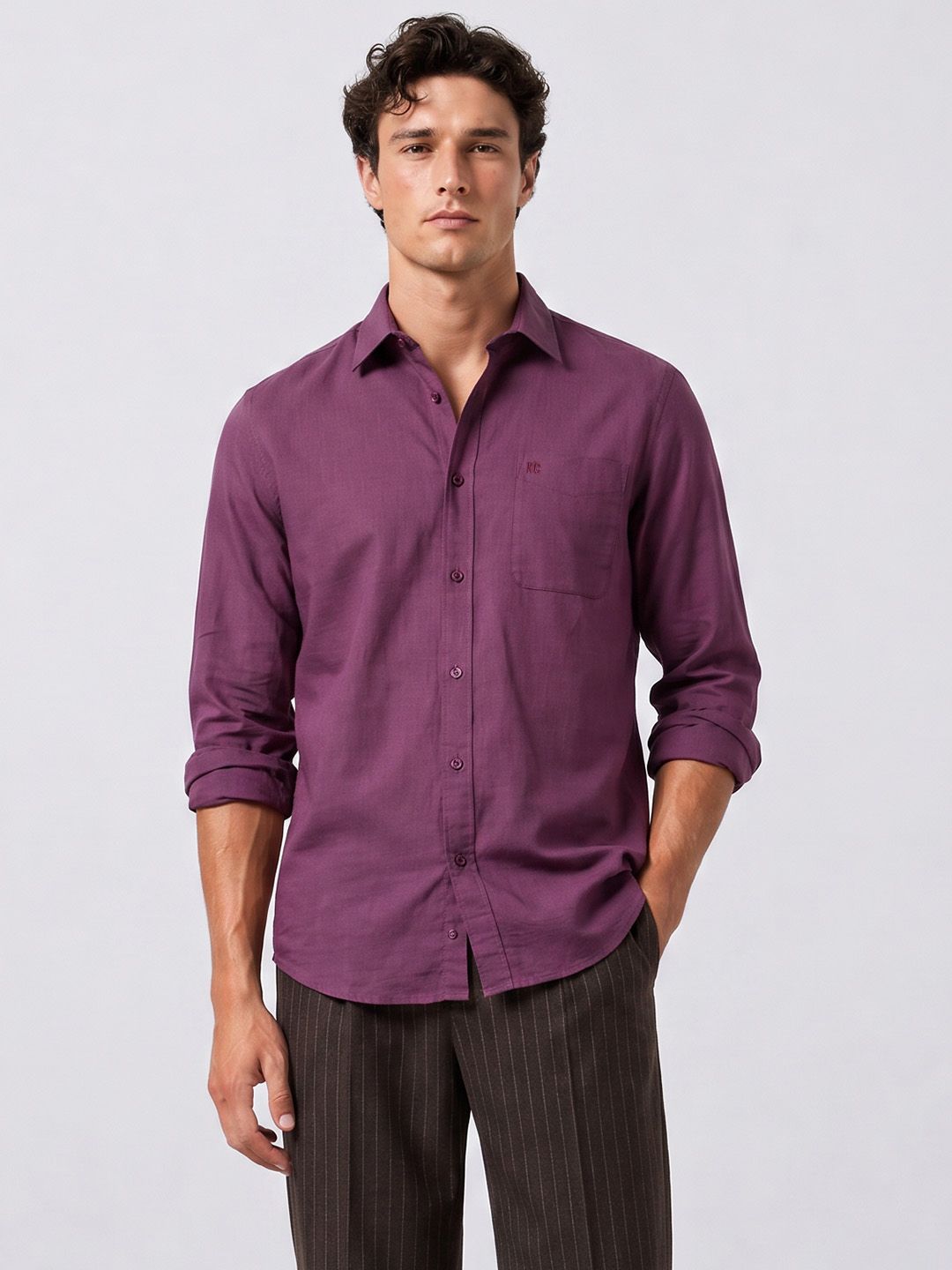 Kenneth Cole Spread Collar Casual Shirt-image-27