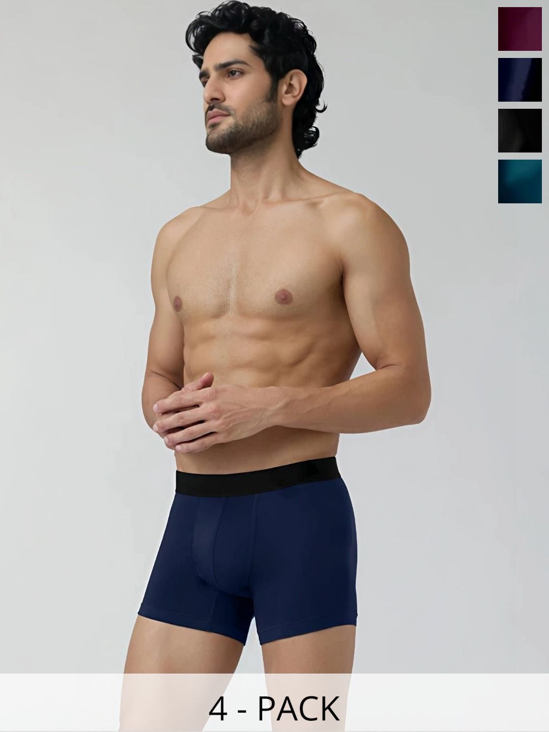 JISHVA Pack of 4 Solid Trunks-picture-24