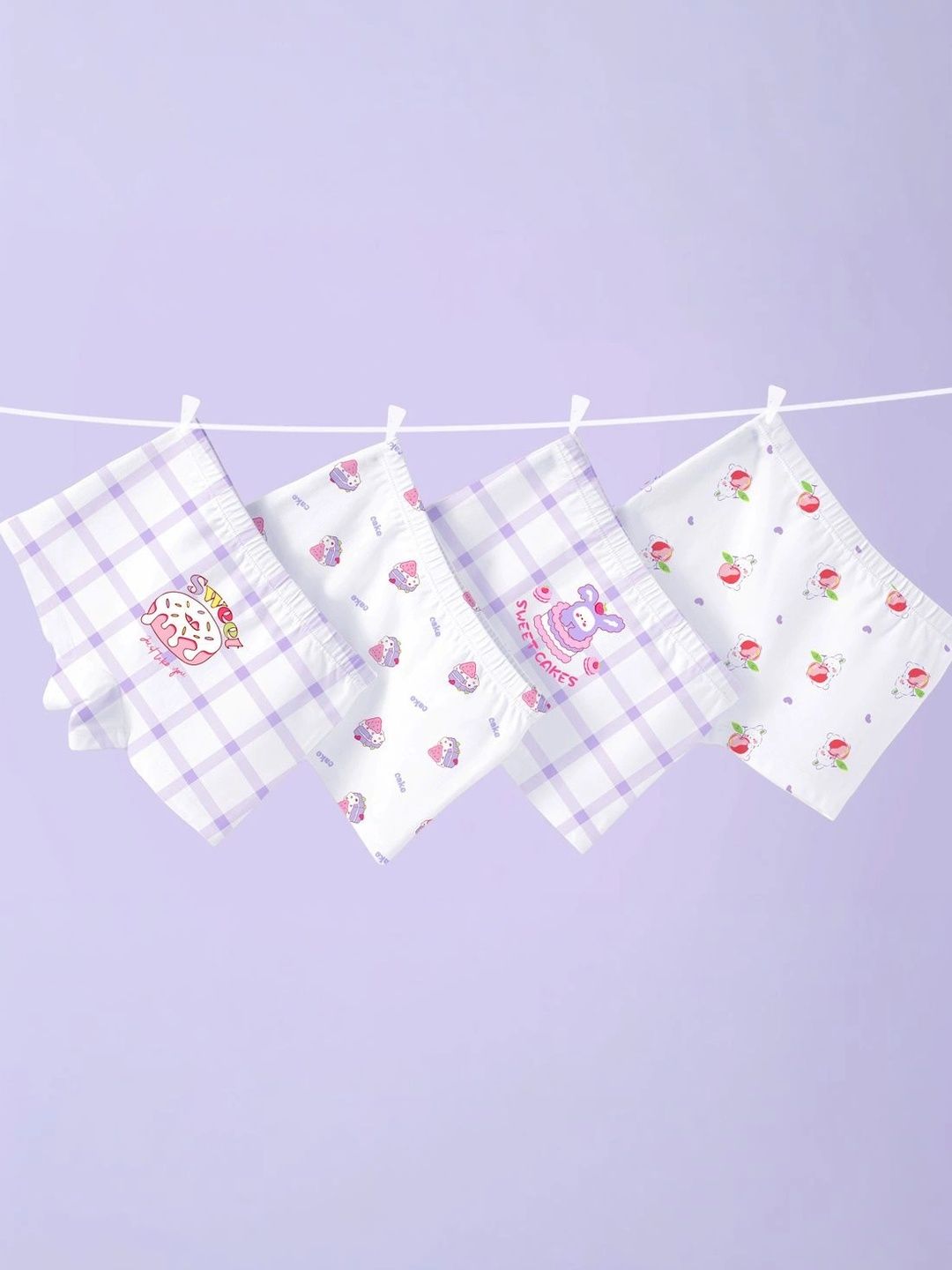 FOREVER FRIDAY Girls Printed Cotton Basic Briefs-picture-26