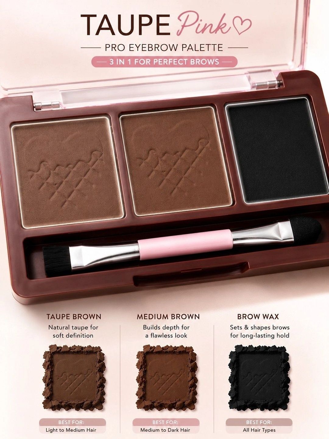 color strokes Long Lasting Eyeshadow Palette - Taupe Pink-image-23
