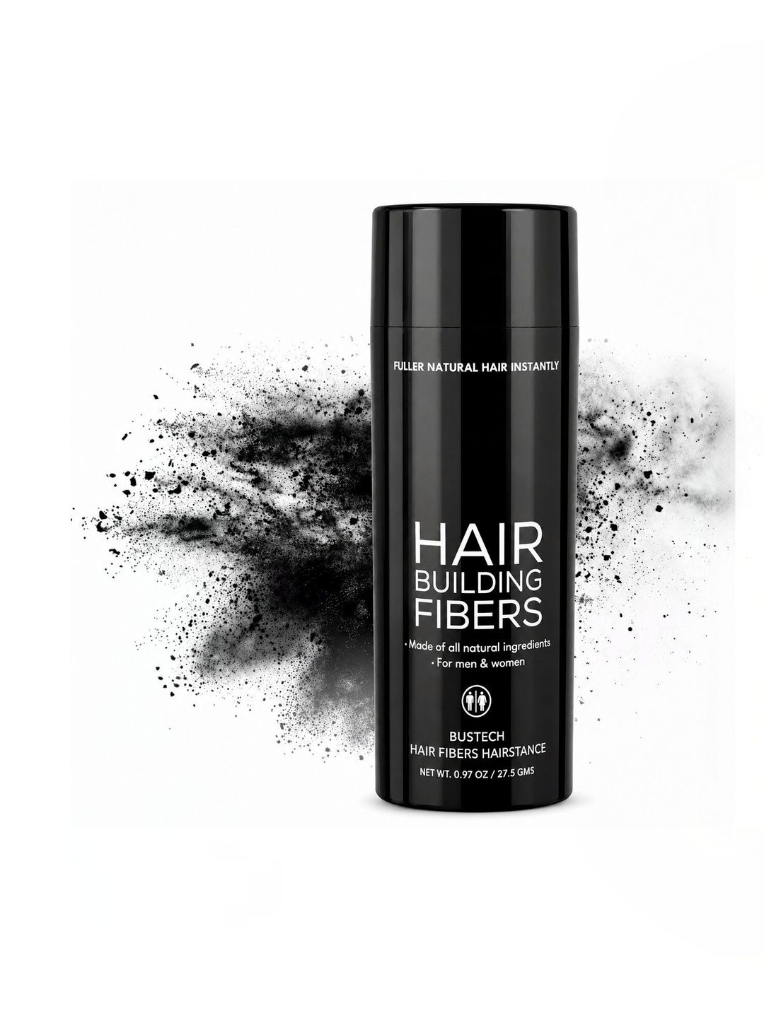 gleam soul Hair Builder Fiber Black with Spray Applicator - 27.5 g - Black-image-41