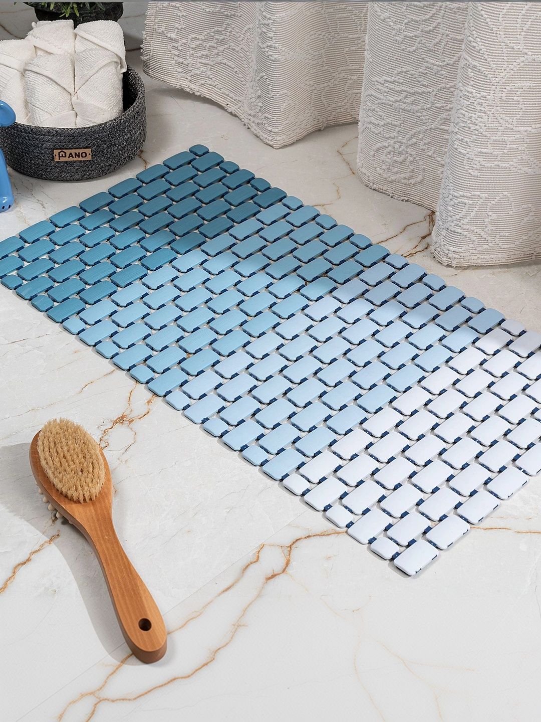 Pano Blue Anti-Skid Bath Rugs-picture-49