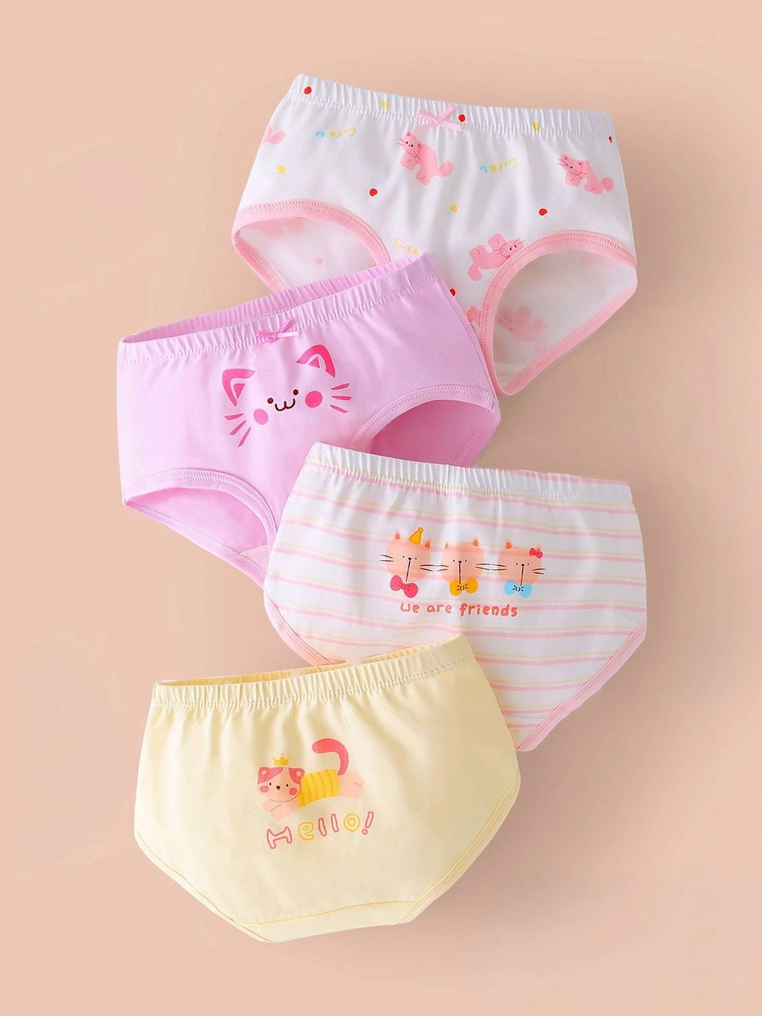FOREVER FRIDAY Girls Printed Cotton Basic Briefs-picture-29