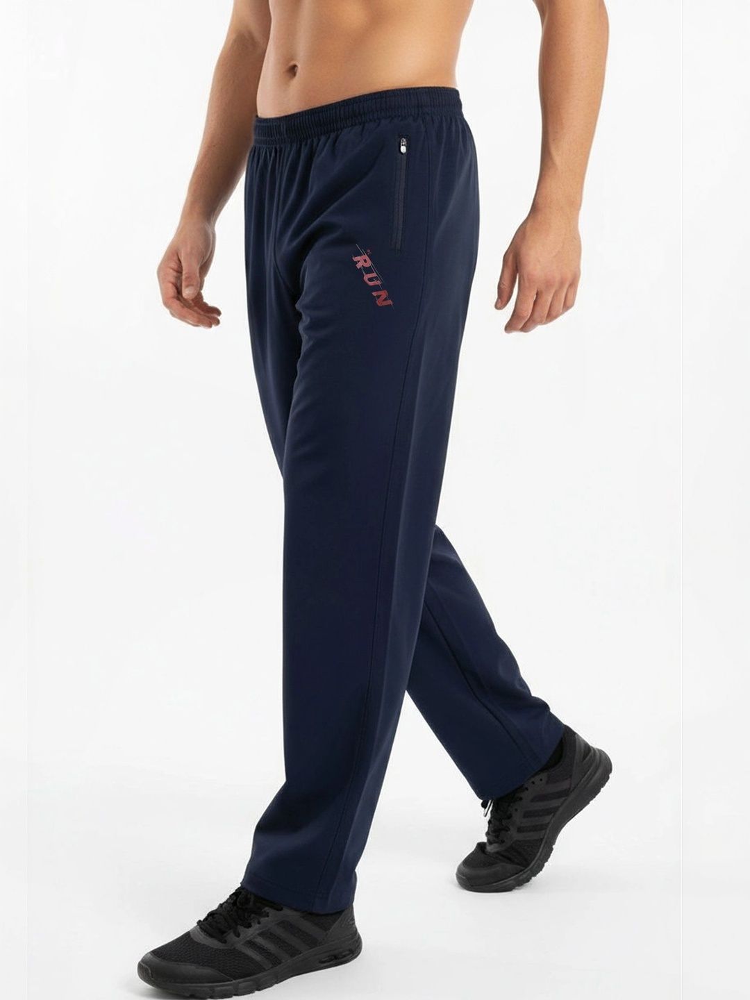 HRX by Hrithik Roshan Men Regular Fit Typography Running Track Pants-image-45