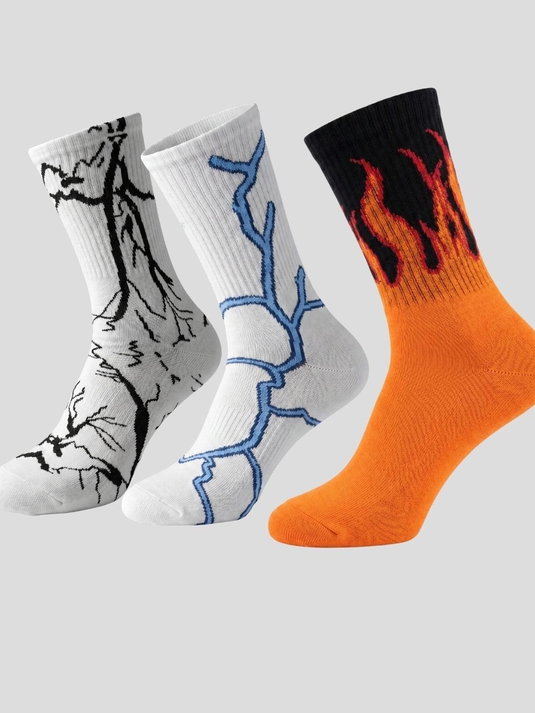 Moda Rapido Men Pack of 3 Cotton Blend Patterned Calf Length Socks-picture-11