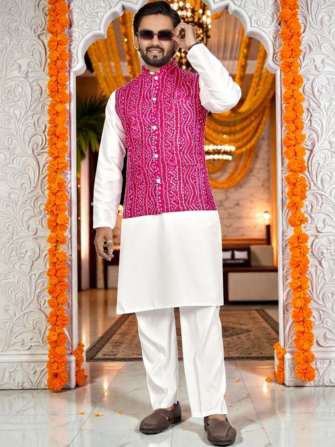 WELL TEX Men Regular Pure Cotton Kurta with Pyjamas-picture-57