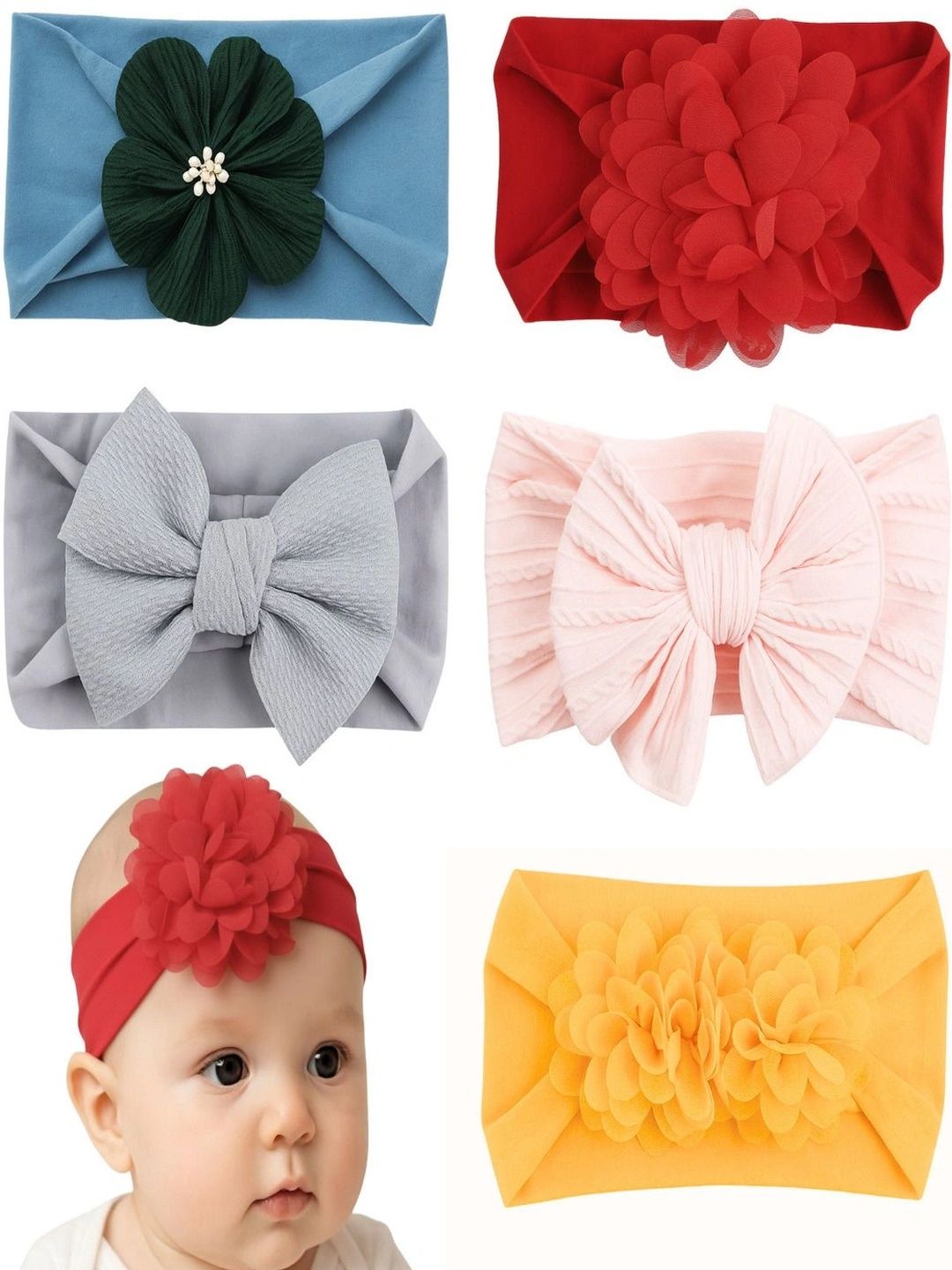 ANNA CREATIONS Girls Set of 5 Embellished Hairband-picture-47
