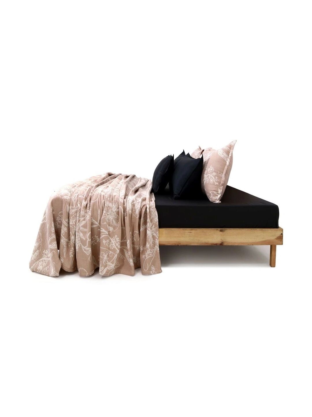Zarf Peach-Coloured & Cream-Coloured Floral AC Room 300 GSM Dohar-picture-48