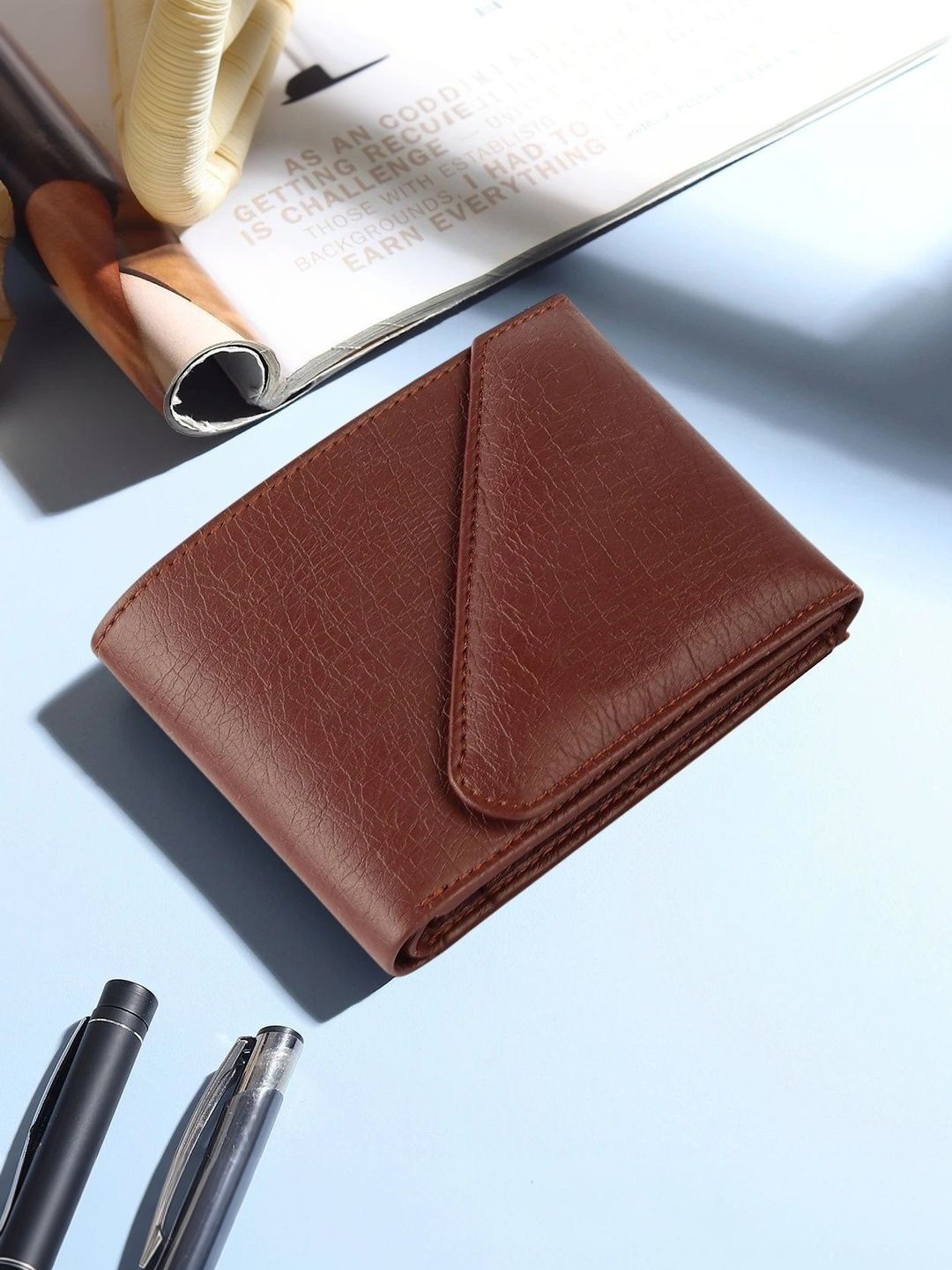 BIF Men Textured PU Three Fold Wallet-picture-14