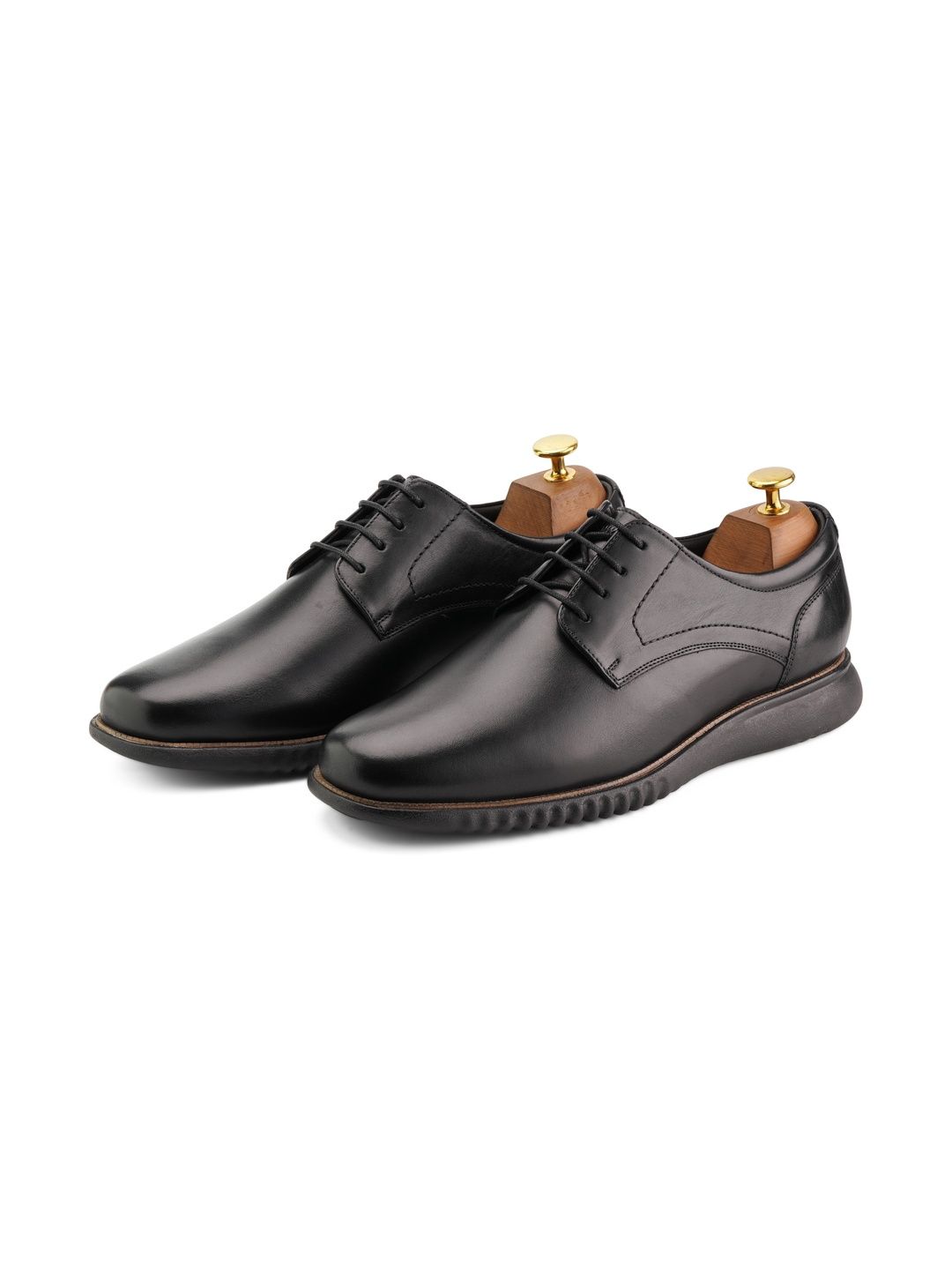 CORDWAINERS Men Leather Round Toe Lace-Ups Derbys Formal Shoes-picture-46