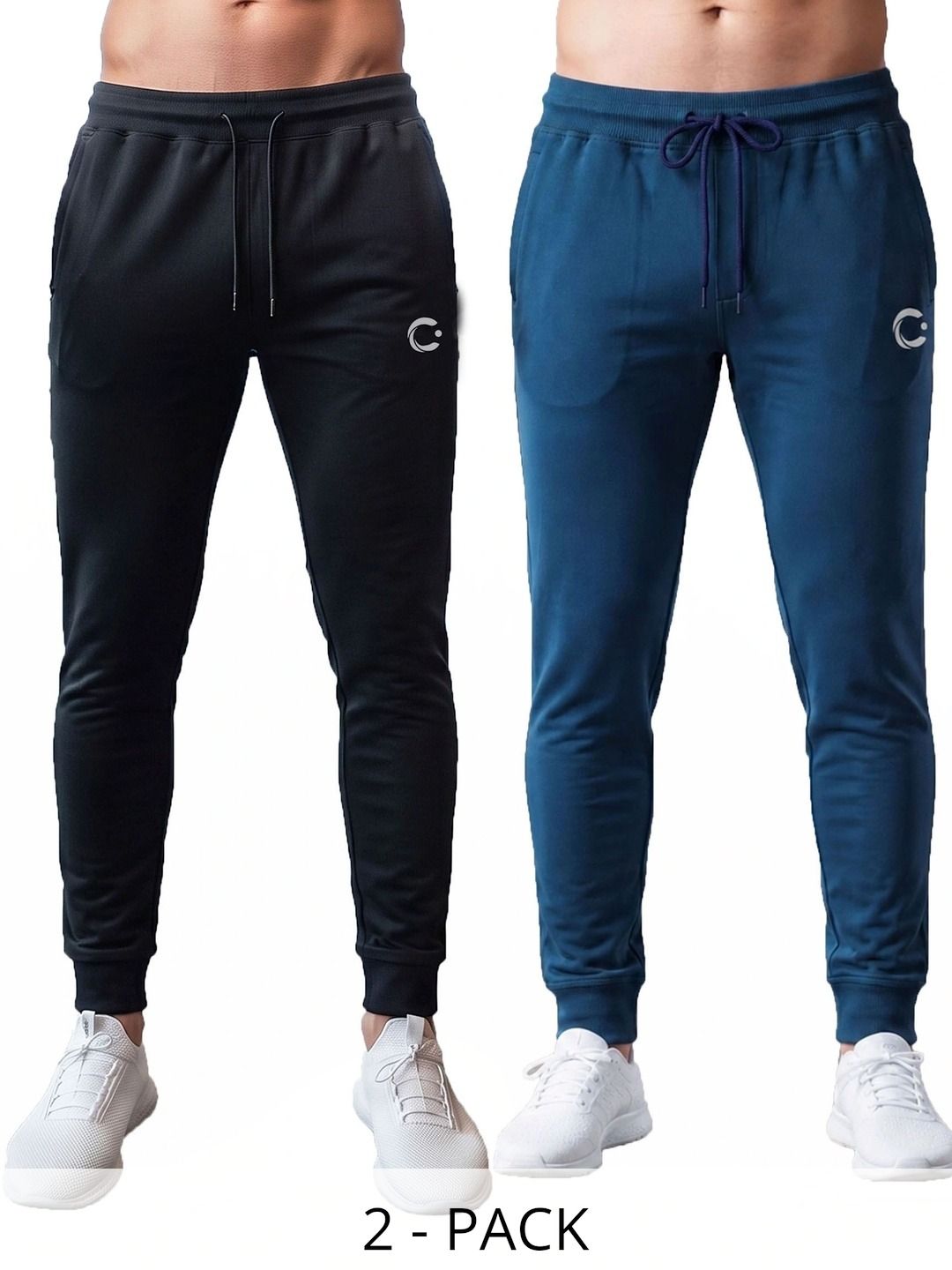 T.T. Men Pack of 2 Regular Fit Brand Logo Training Joggers-picture-10