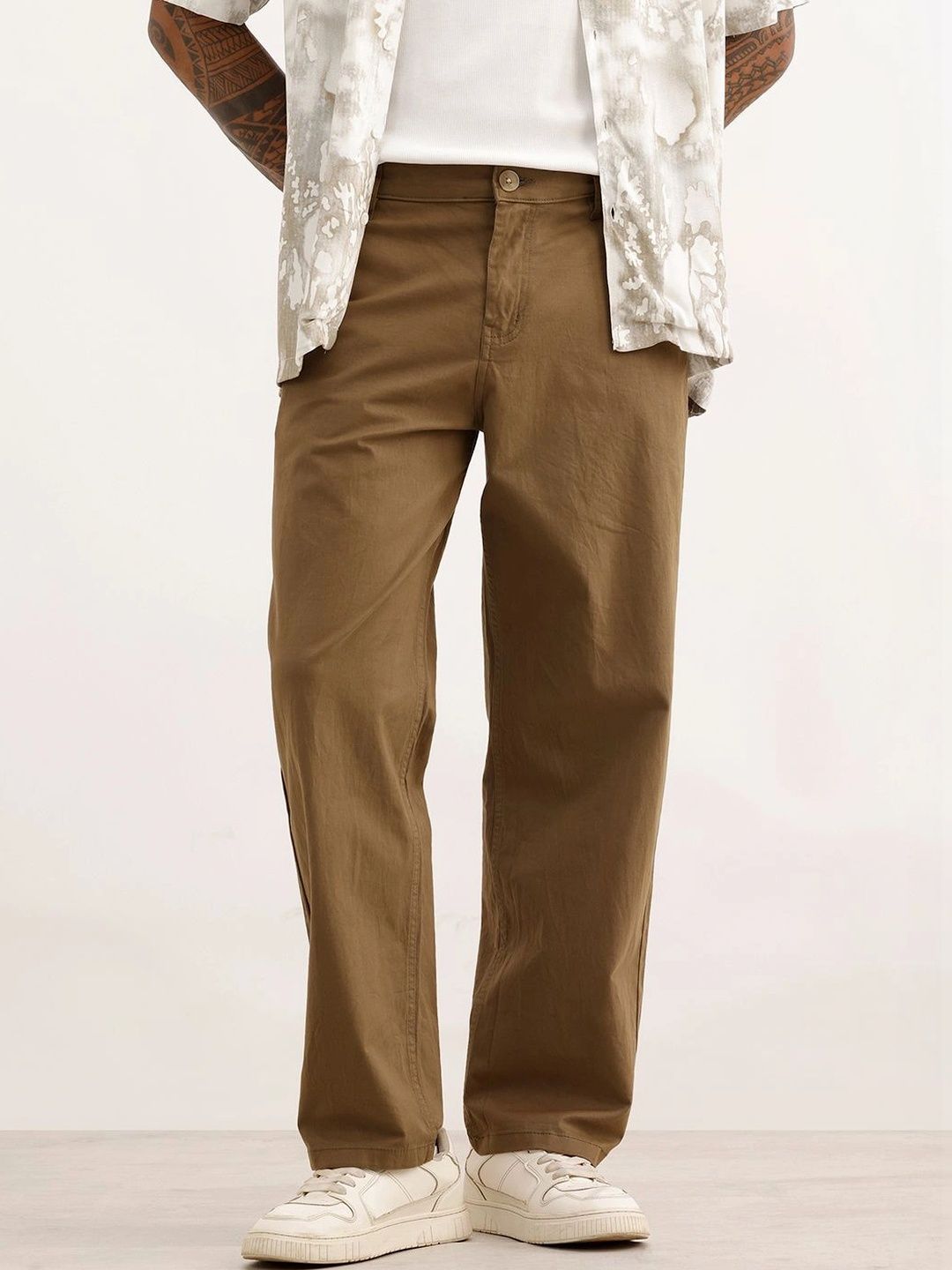 WROGN Men Easy Wash Chinos Trousers-picture-30